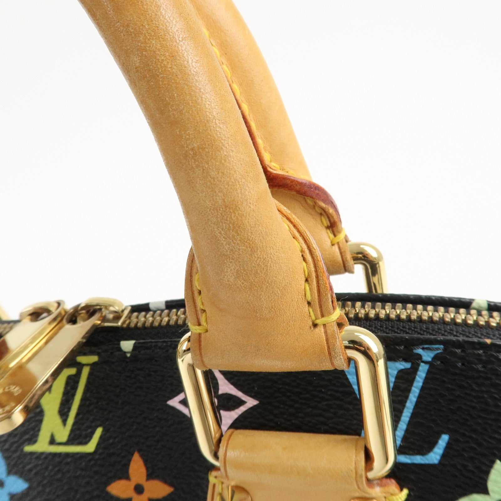 Louis Vuitton Monogram Multicolor Alma Hand Bag Noir M92646 Used