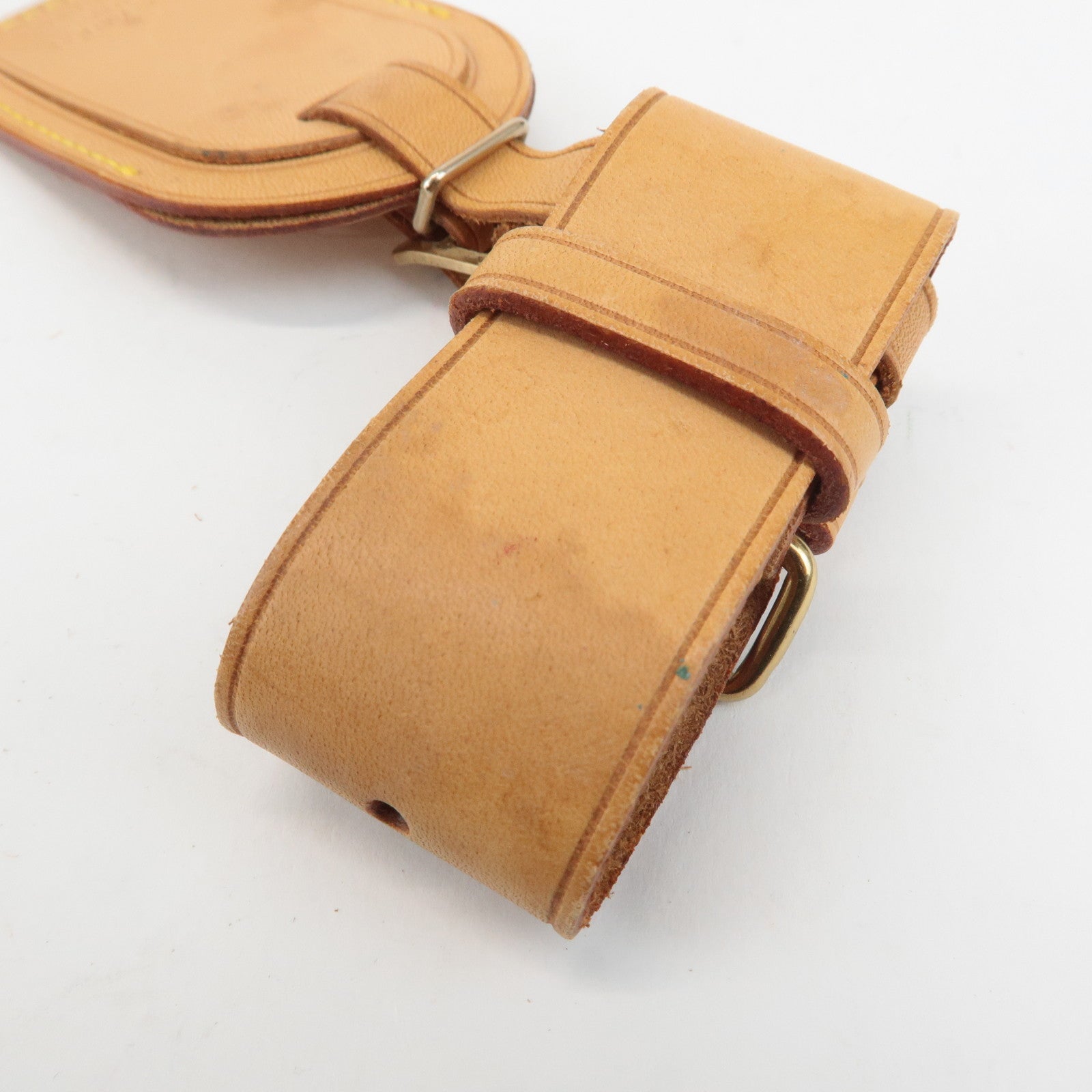 Louis Vuitton Set of 10 Leather Name Tag & Poignet Natural Used