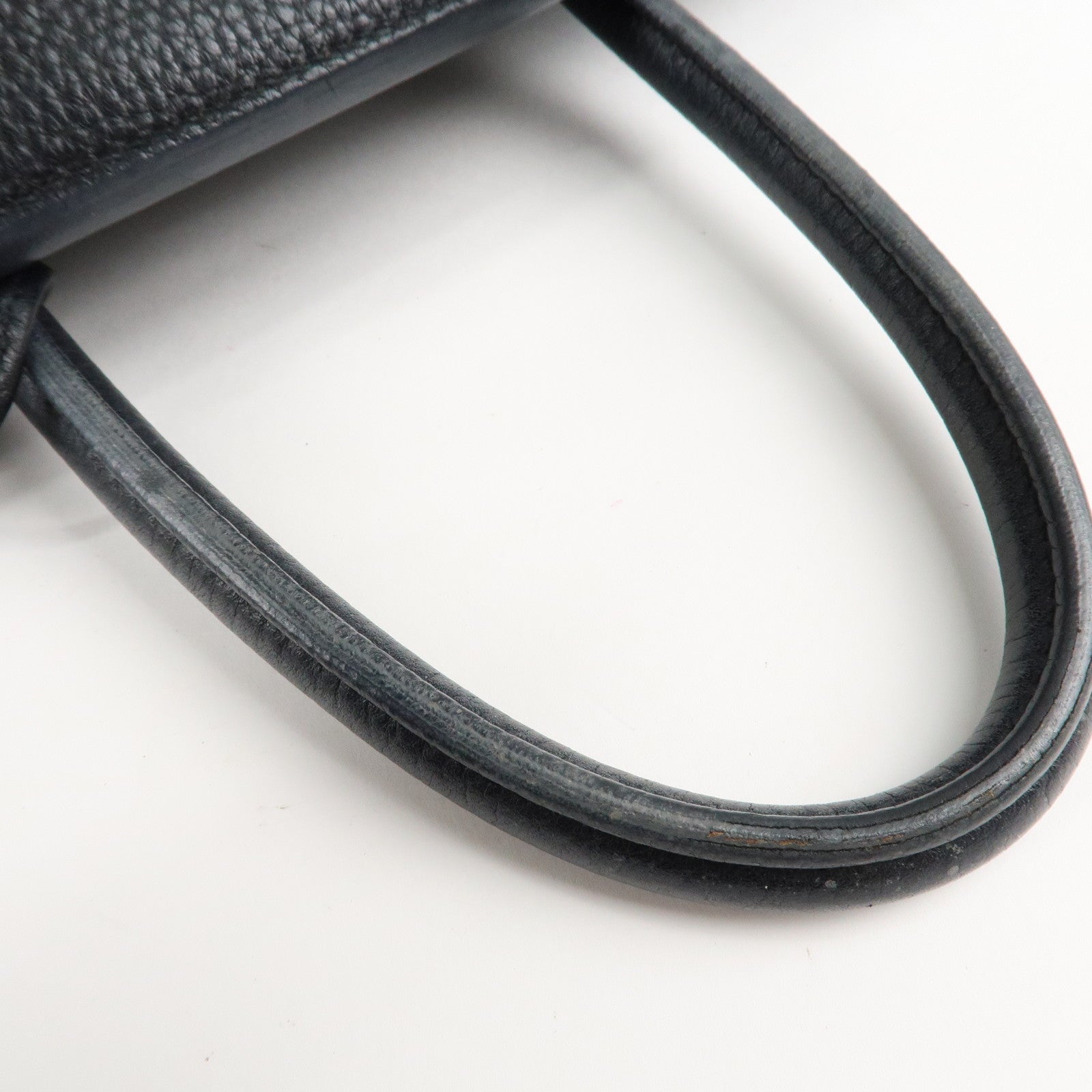 HERMES Taurillon Clemence Birkin 30 M stamped Black Gold Used