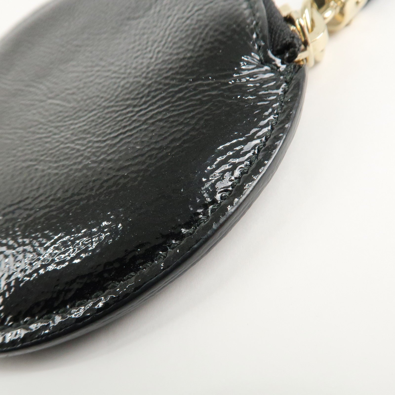GUCCI SOHO Patent Leather Coin Purse Black 337946 Used