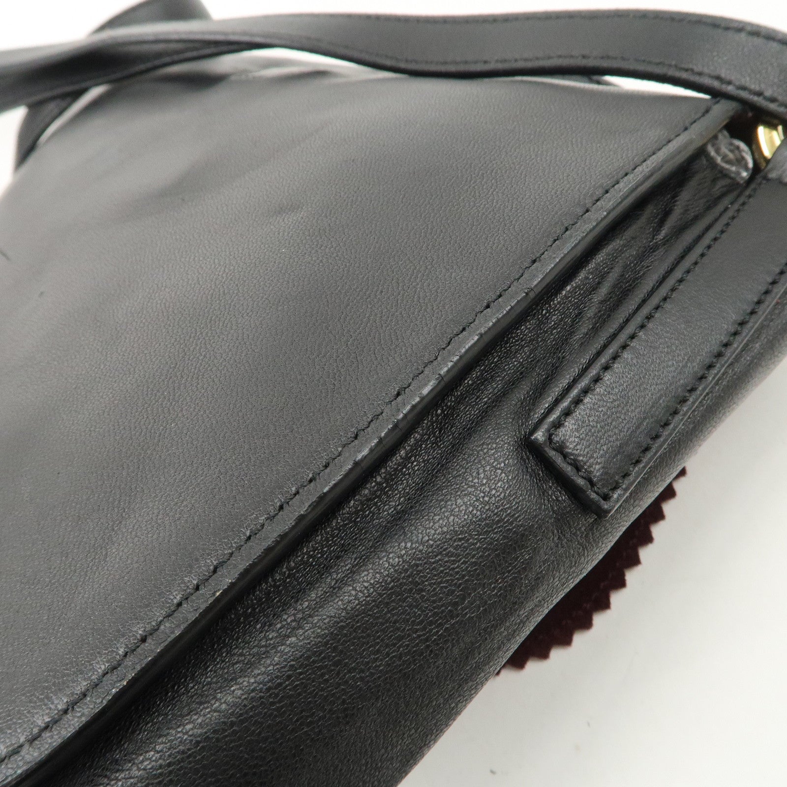 LOEWE Anagram Leather Tassel 2Way Shoulder Bag Black 315.82.E29 Used