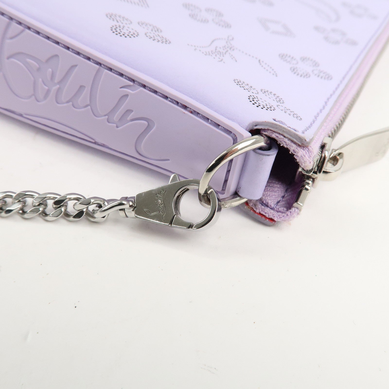 Christian Louboutin Loubila Chain Shoulder Bag Light Purple Used