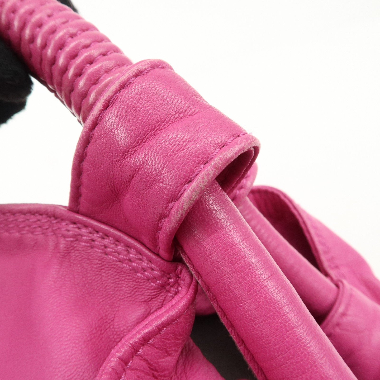 LOEWE Anagram Leather Nappa Aire Hand Bag Pink Used