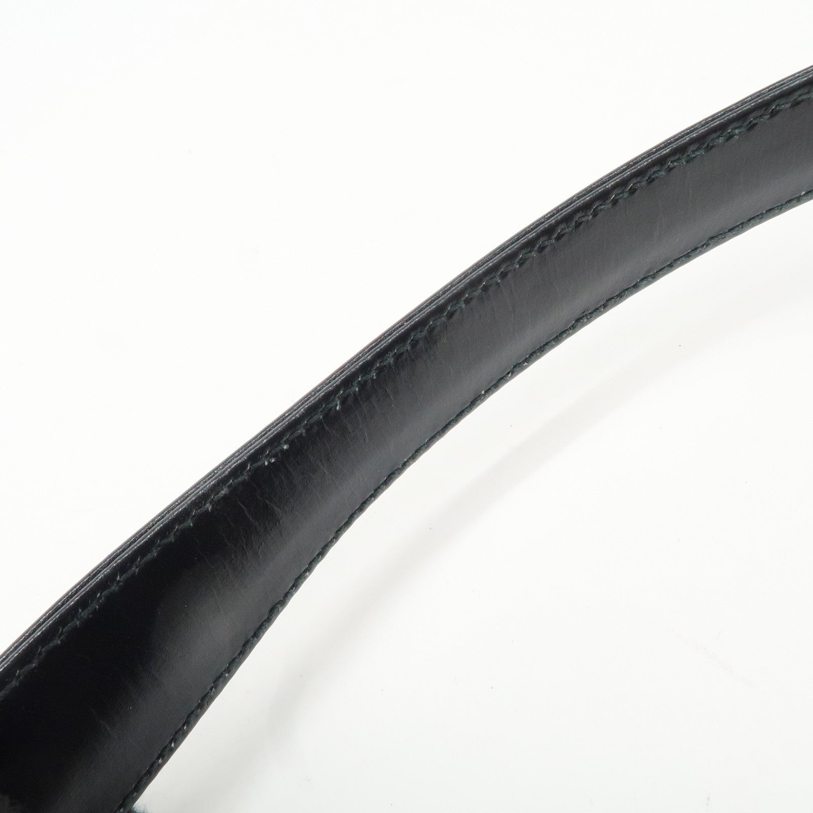 GUCCI Bamboo Leather Hand bag Shoulder Bag Black 000.1781.0175 Used