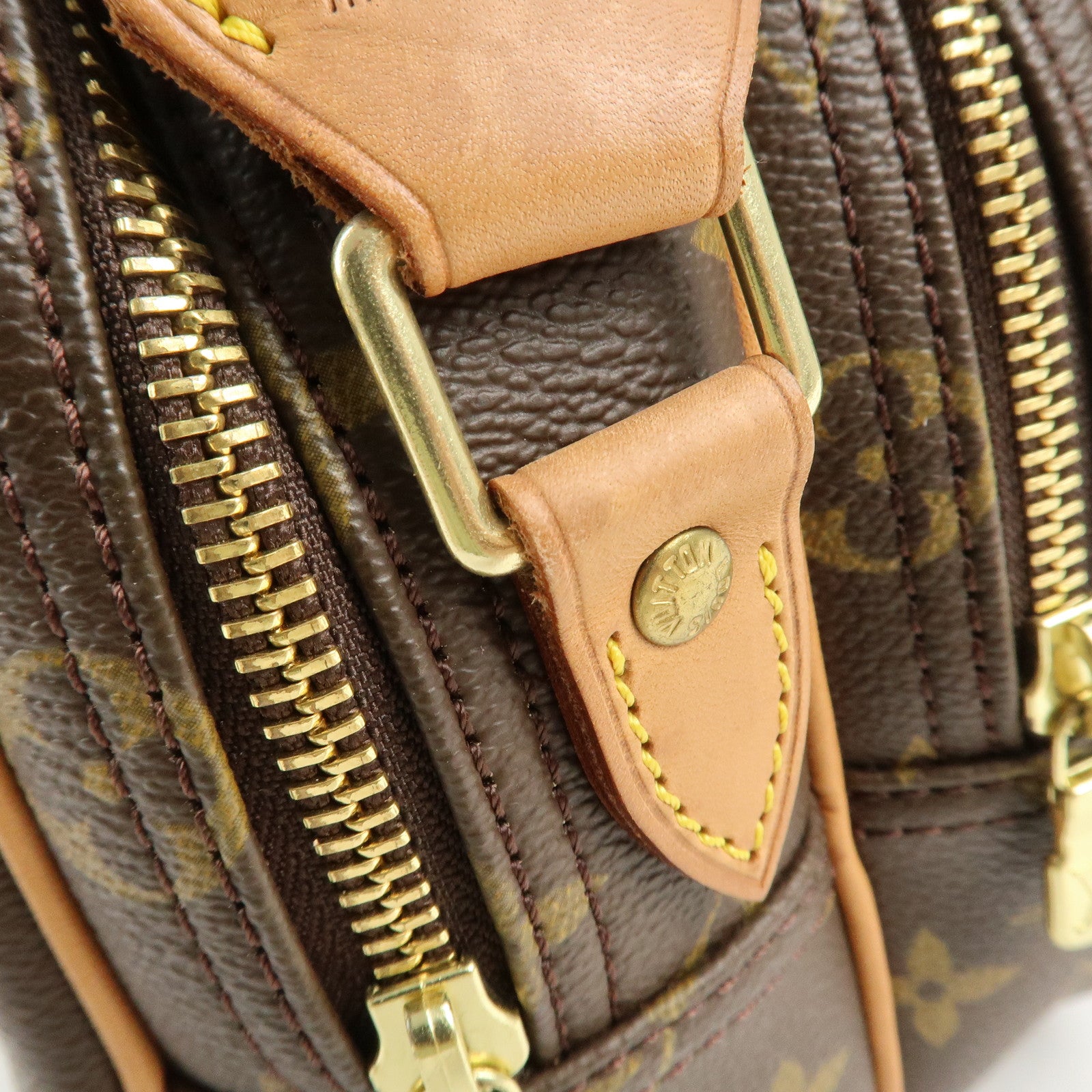 Louis Vuitton Monogram Reporter PM Shoulder Bag Brown M45254 Used