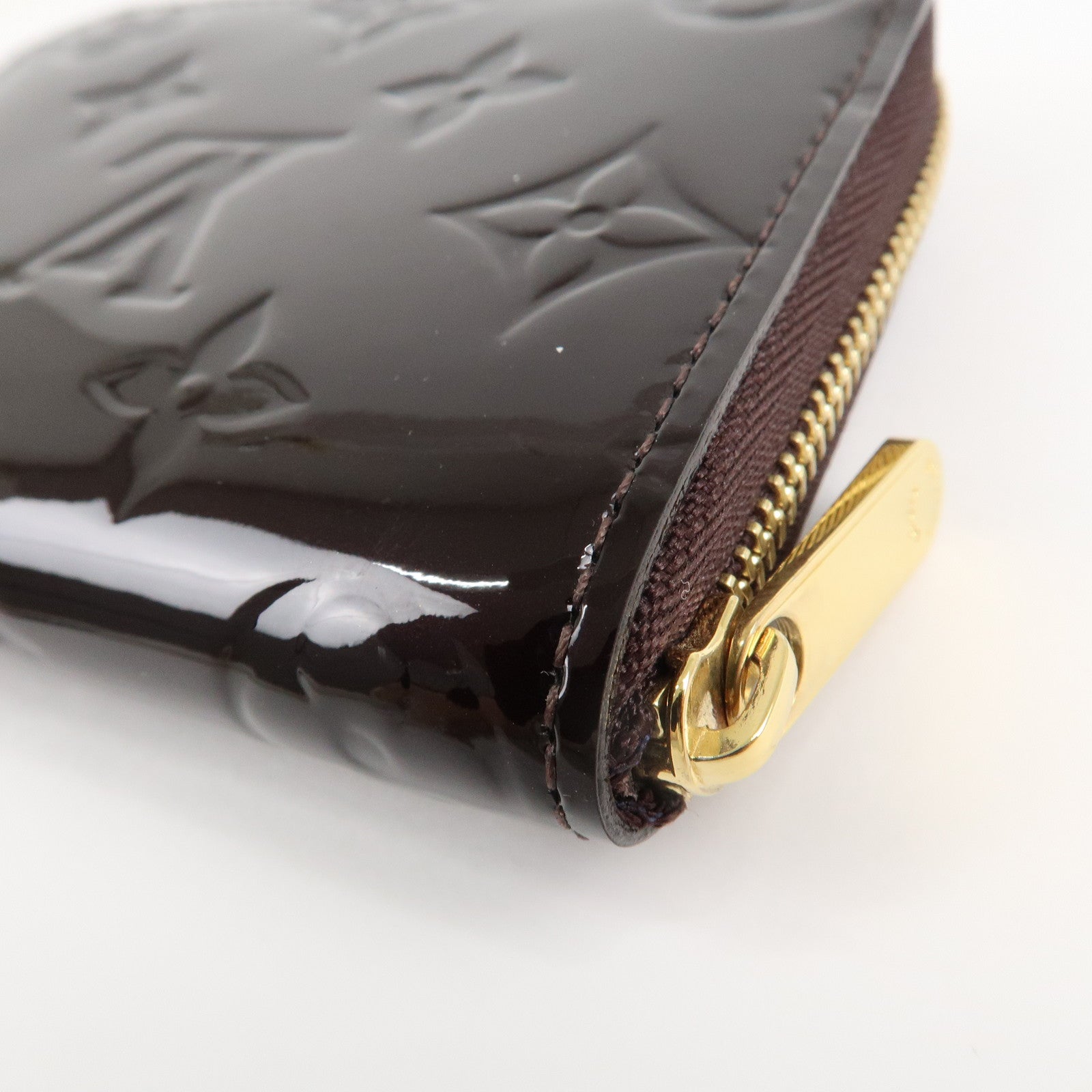 Louis Vuitton Monogram Vernis Zippy Coin Purse Amarante M93607 Used