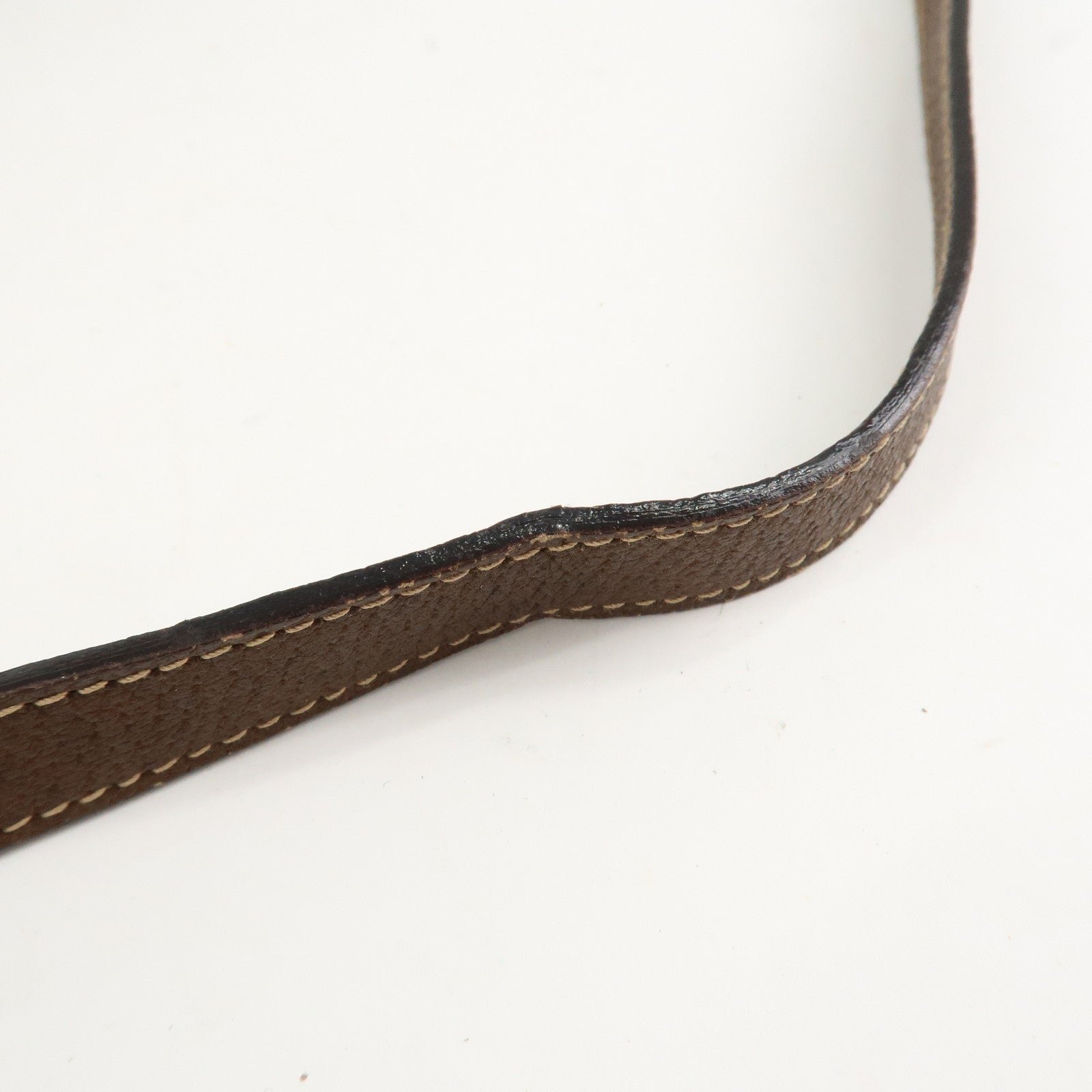 GUCCI Old GUCCI Sherry GG Plus Leather Shoulder Bag Beige Brown Used