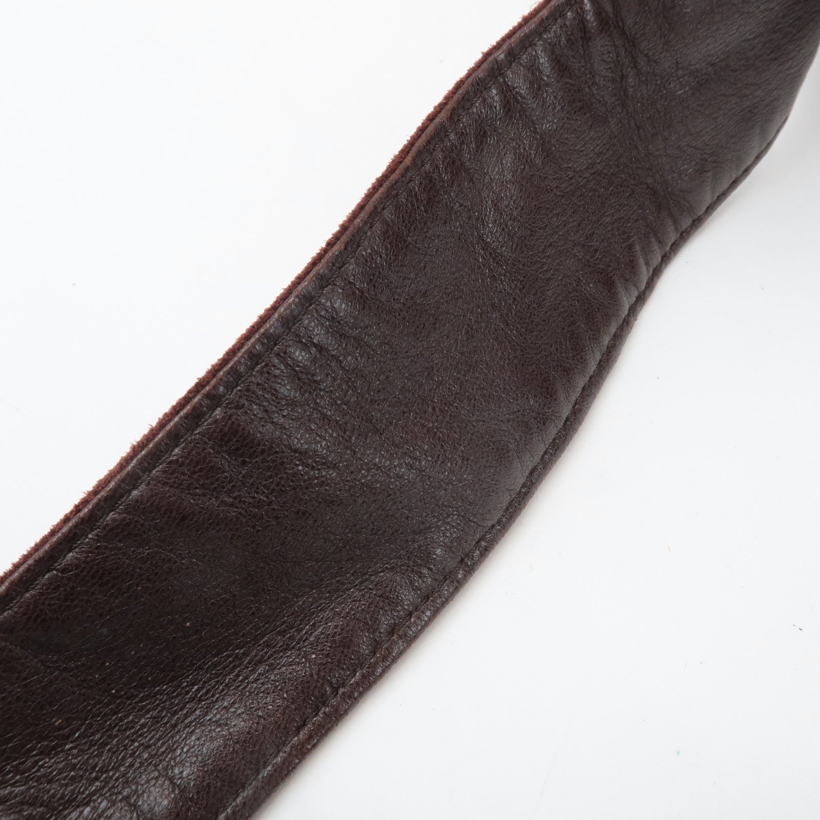 CHANEL COCO Mark Suede Leather Fringe Shoulder Bag Brown Used