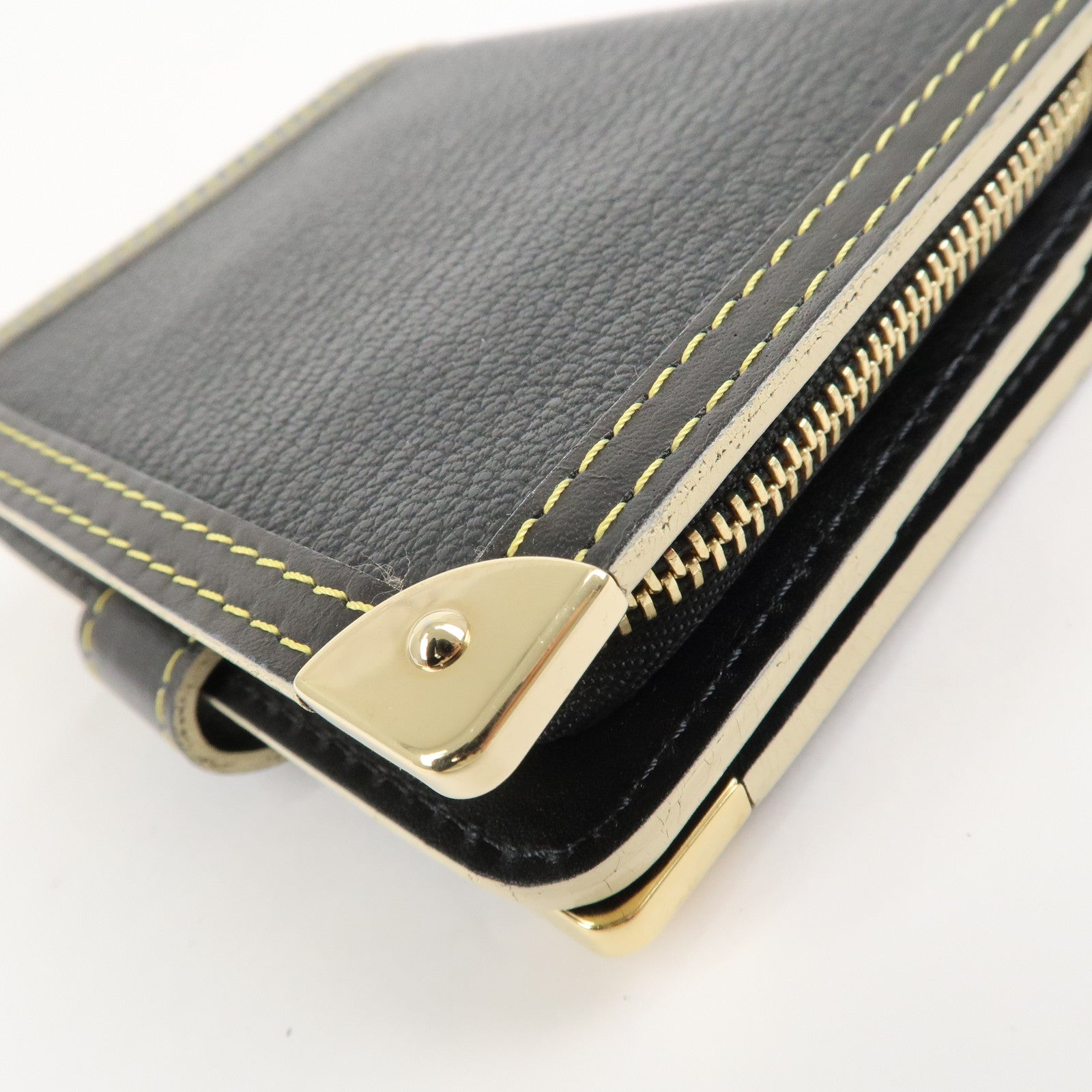 Louis Vuitton Suhali Compact Zip Bi-fold Wallet Noir M91828 Used