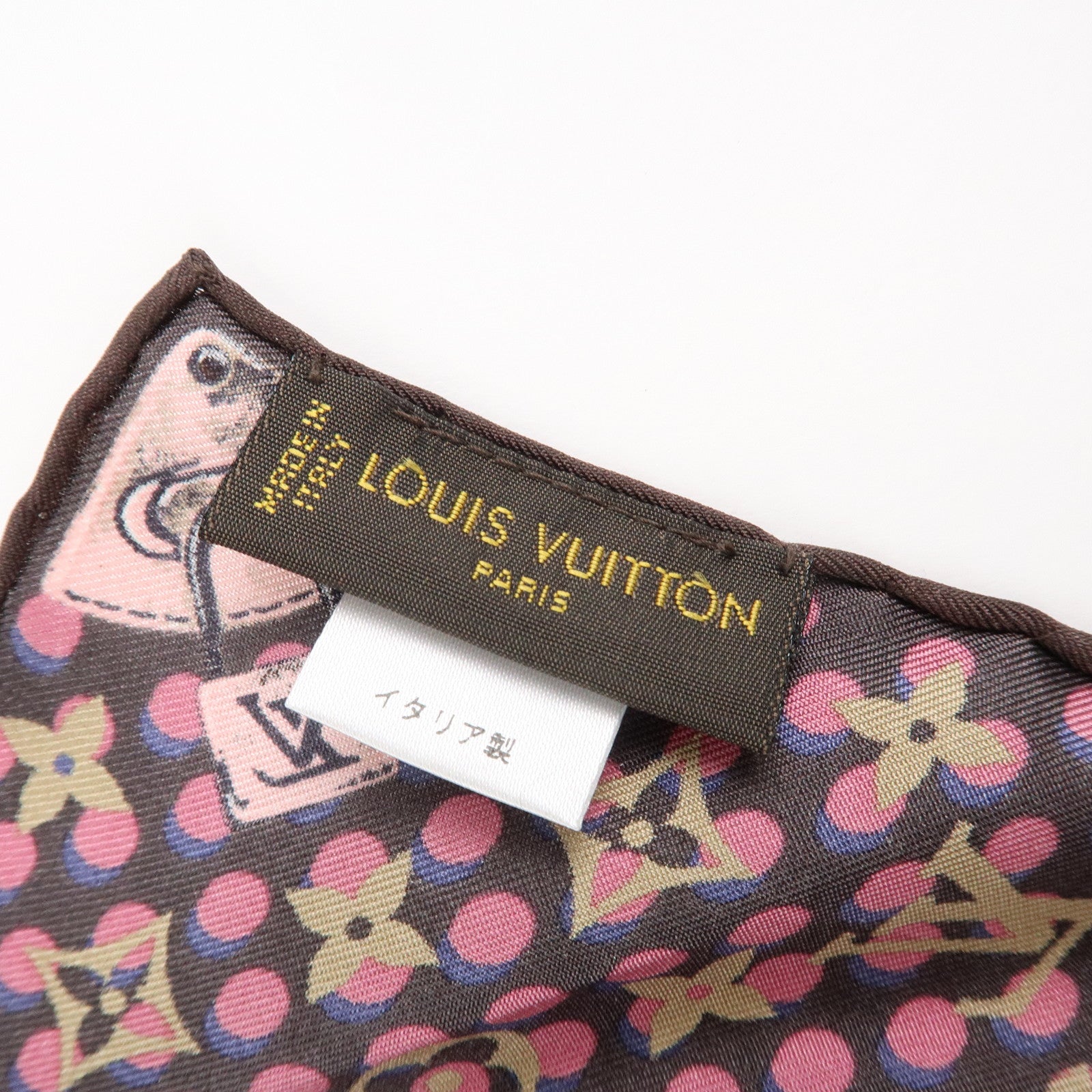 Louis Vuitton Monogram 100% Silk Scarf Monogram Wall Paper Print Used