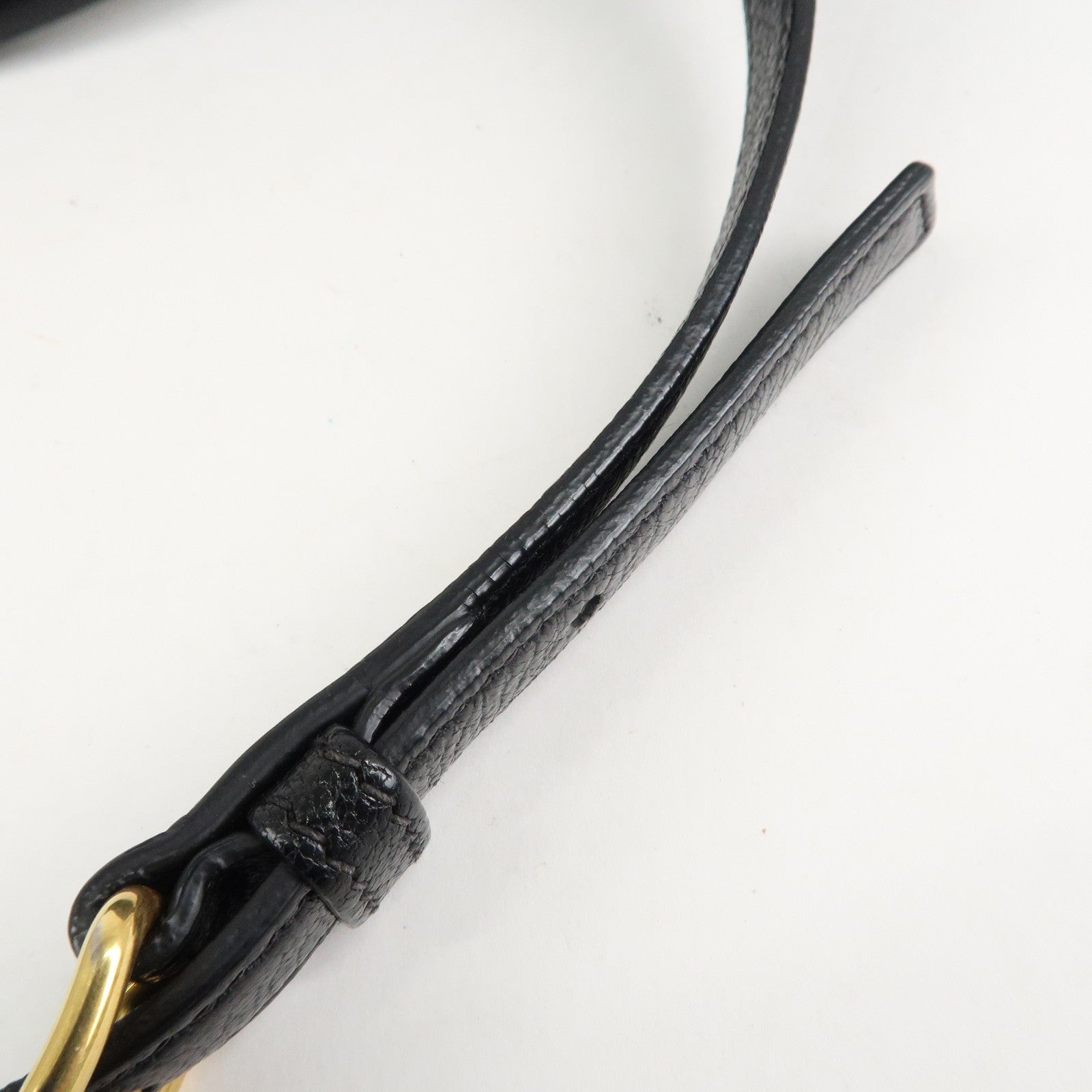 MIU MIU Matelasse Denim Leather 2Way Bag Hand Bag Blue Black Used