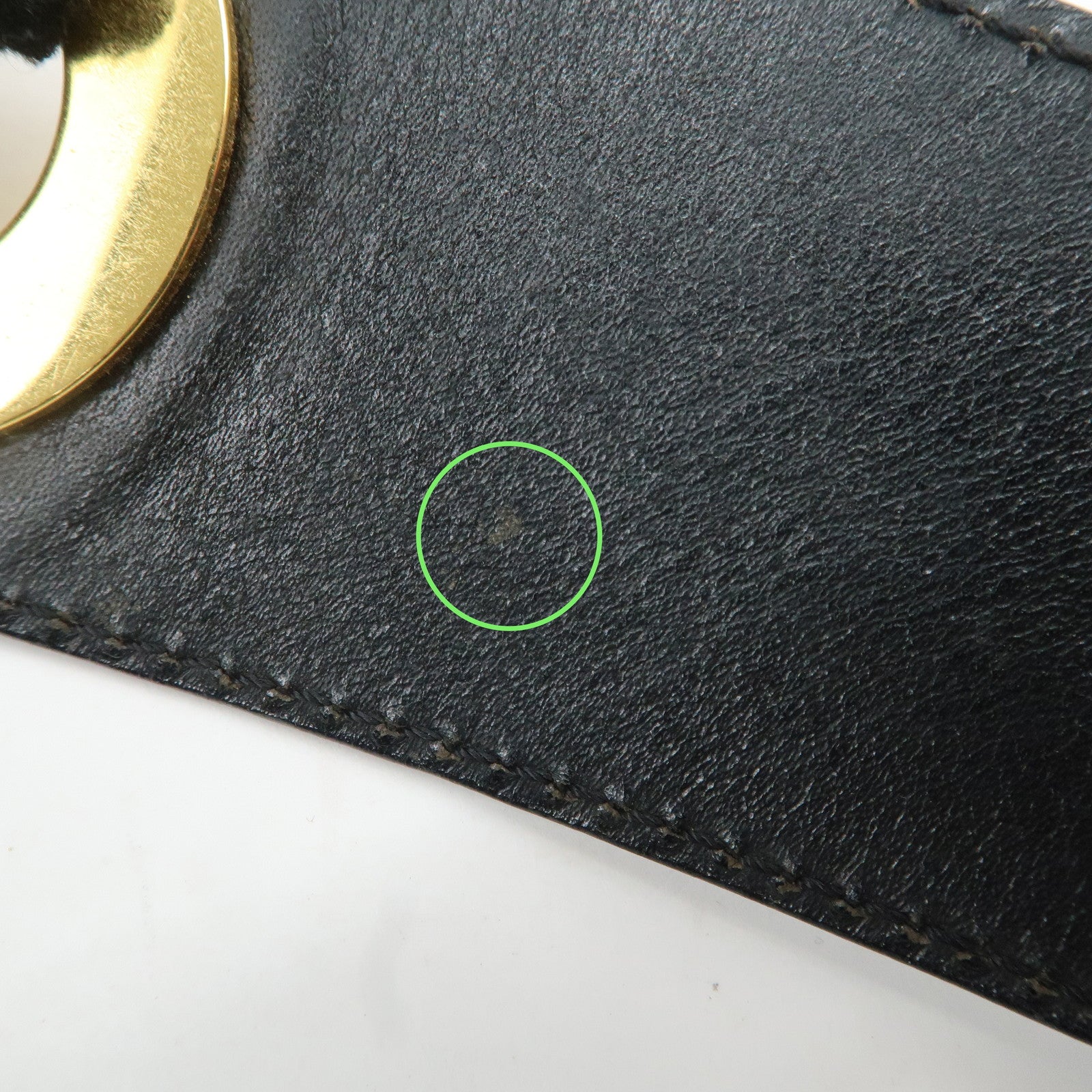 CELINE Macadam PVC Leather Shoulder Bag Black Brown Gold HDW Used