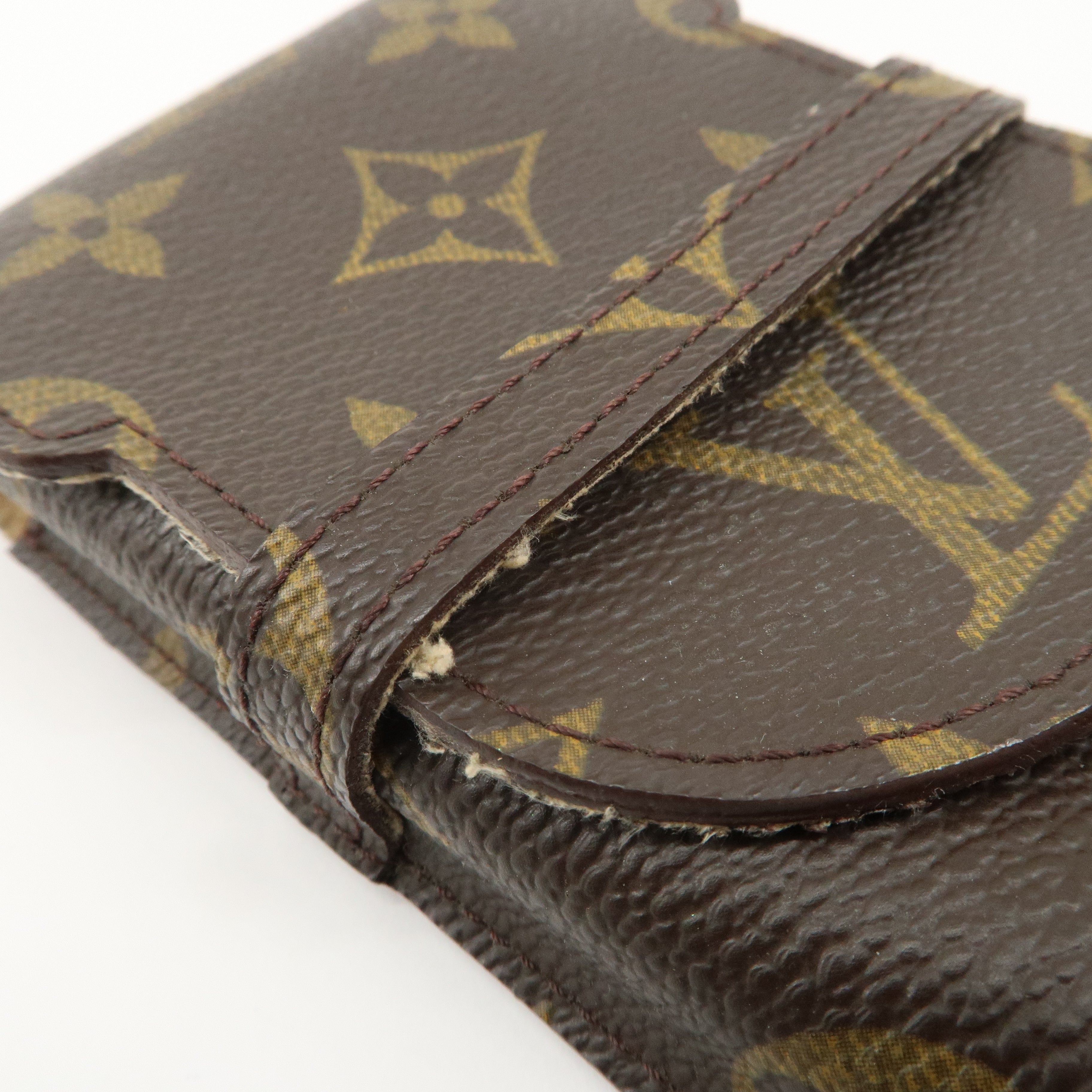Louis Vuitton Monogram Set of 2 etui a lunettes lavel Glasses Case Used