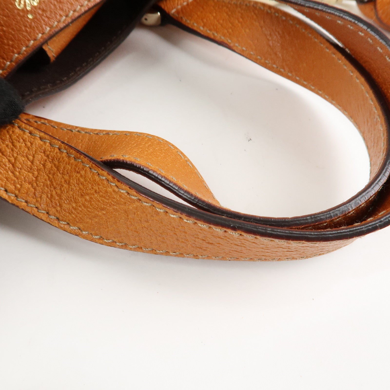 GUCCI GG Canvas Leather 2Way Shoulder Bag Beige Brown 146246 Used