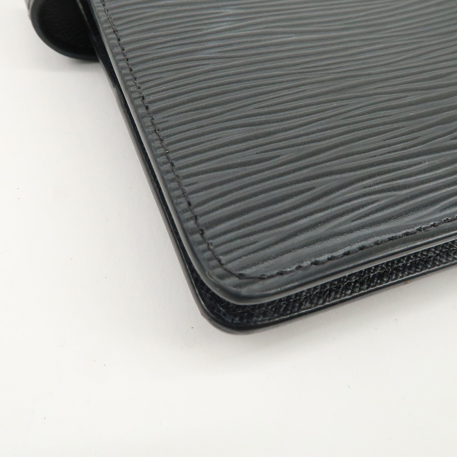 Louis Vuitton Epi Agenda MM Planner Cover Noir Black R20202 Used