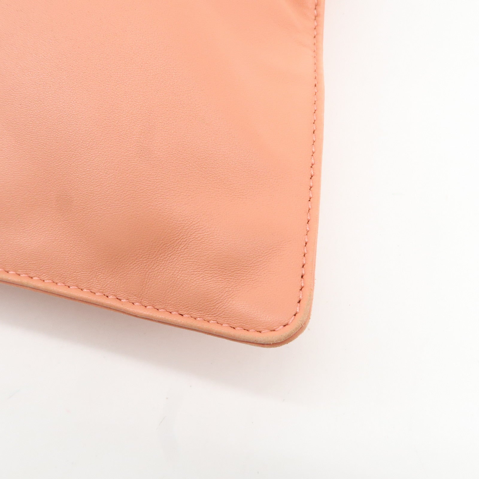 LOEWE Anagram Leather Tote Bag Hand Bag Pink Used