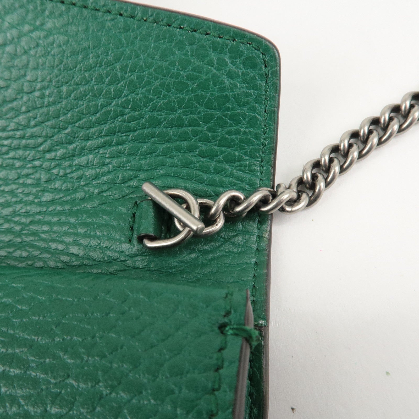 GUCCI Dionysus Leather Chain Shoulder Bag Green 476432 Used
