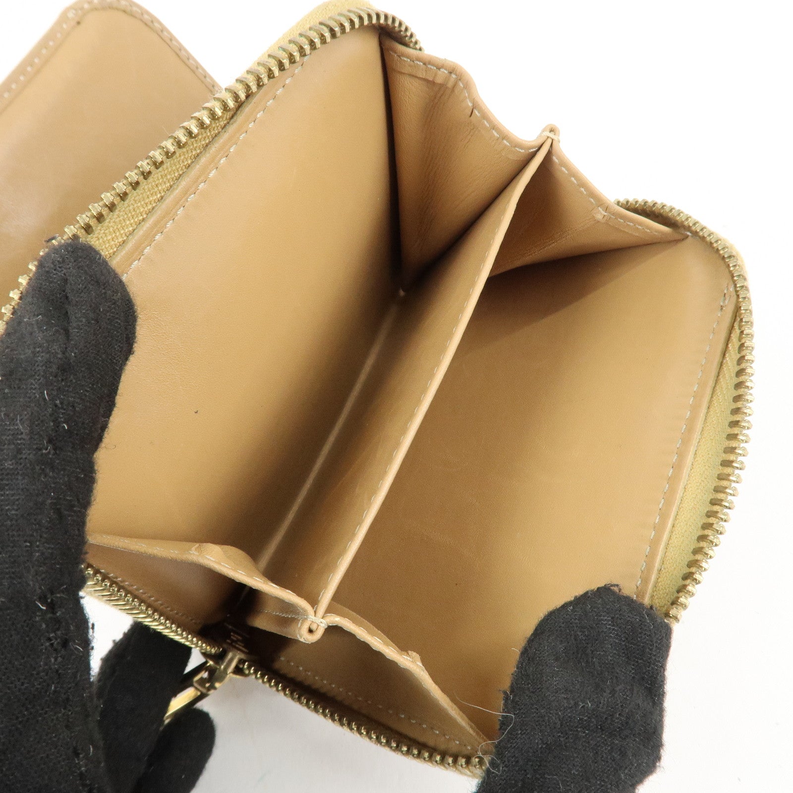 FENDI Zucca Zucchino Set of 3 Canvas Leather Wallet Used