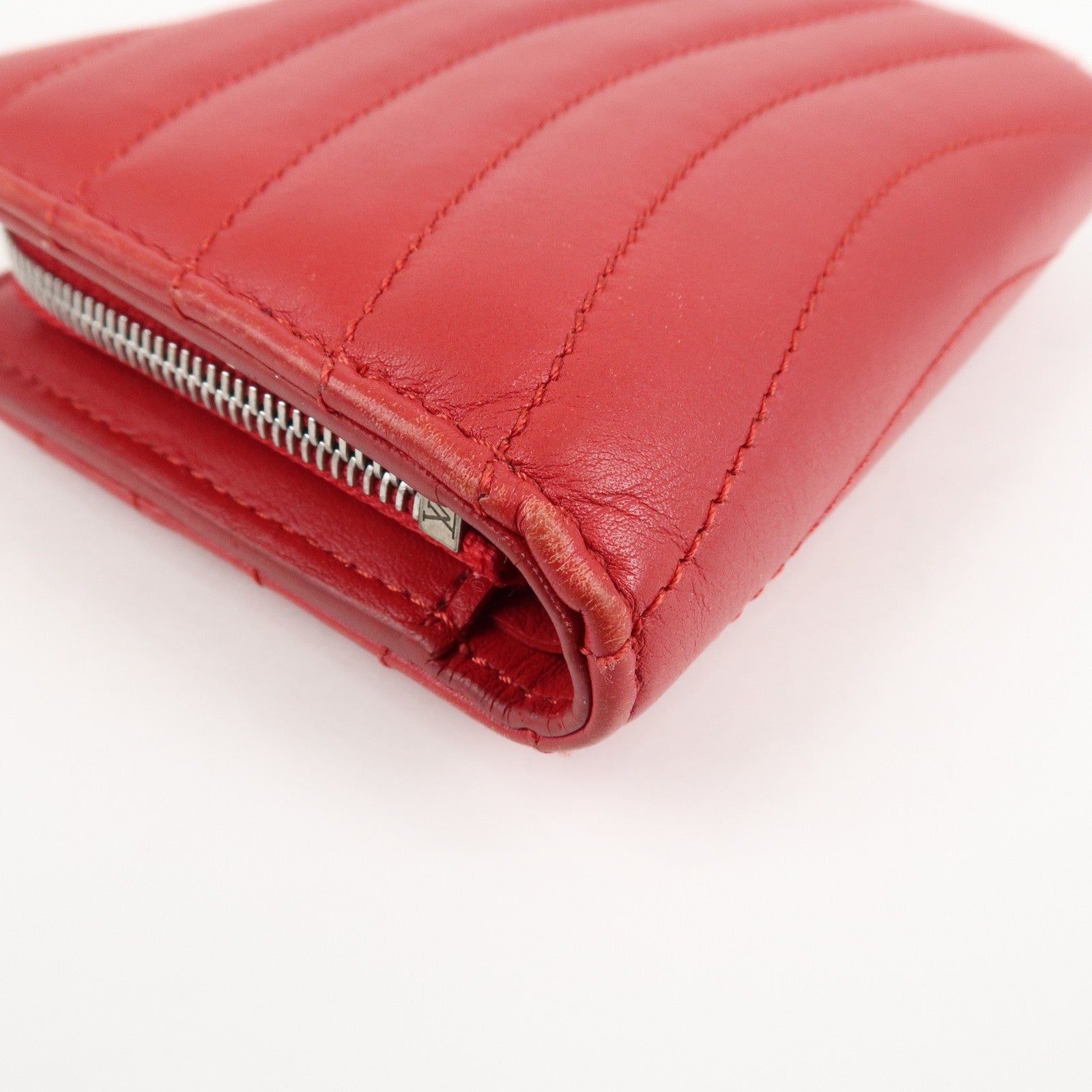 Louis Vuitton Zipped Compact Wallet Rouge M63790 Used