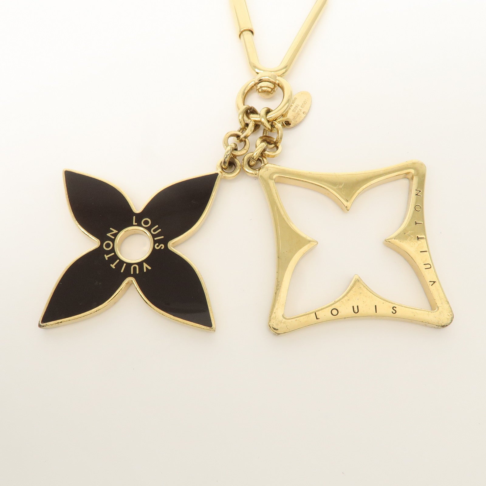 Louis Vuitton Porte Cles Puzzle Bag Charm Gold Dark Brown M65218 Used