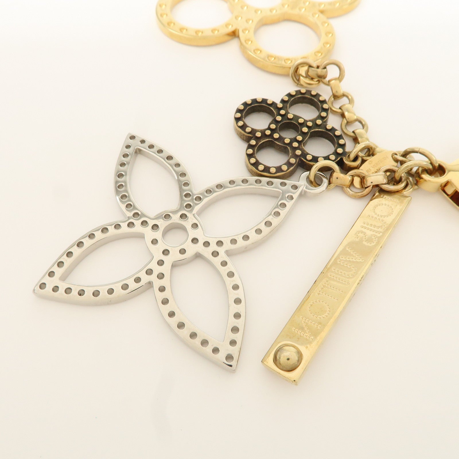 Louis Vuitton Bijoux Sac Tapage Bag Charm Gold Silver M65090 Used