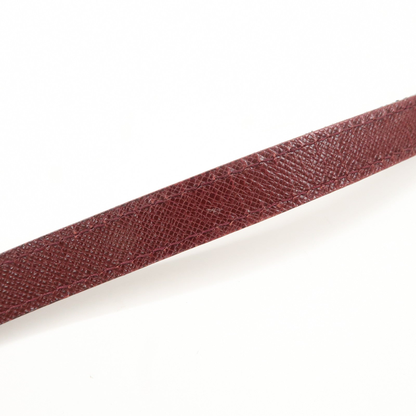 BURBERRY Canvas Leather Nova Plaid Shoulder Bag Hand Bag Bordeaux Used