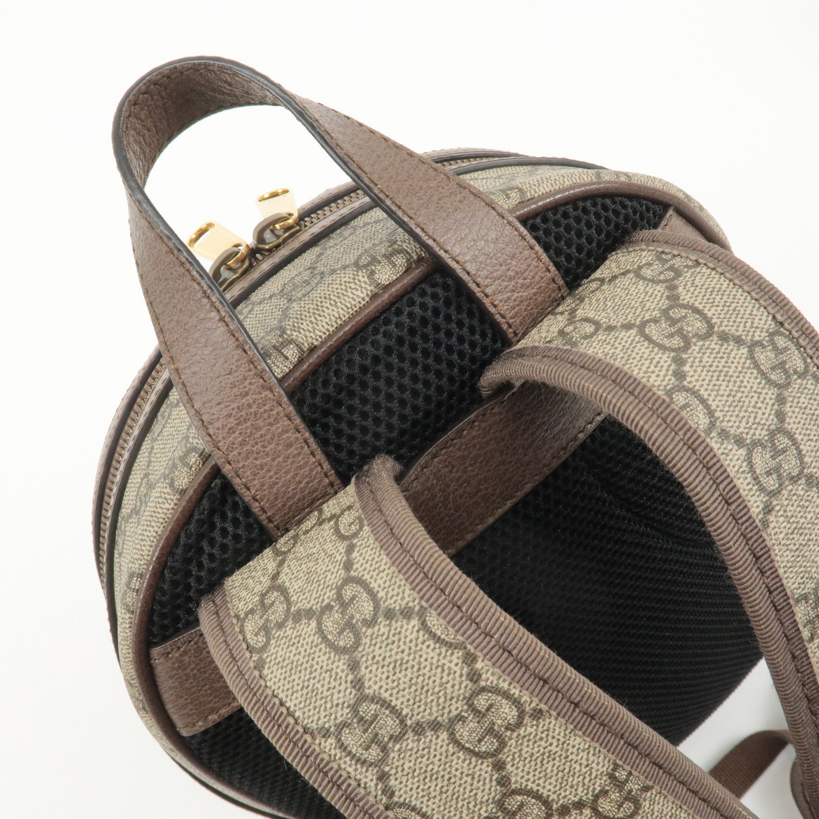 GUCCI Ophidia Sherry GG Supreme Leather Small Backpack 547965 Used