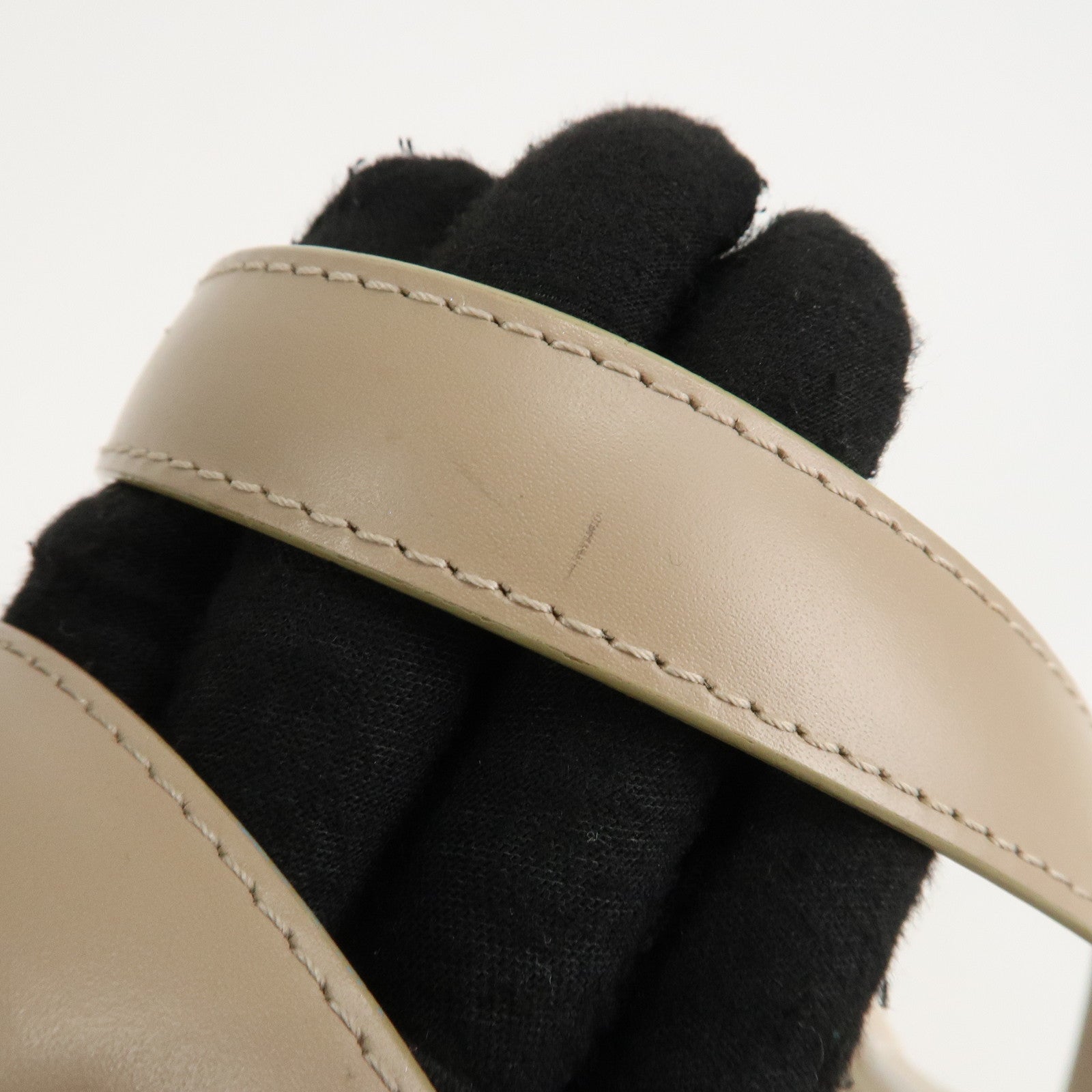 CHANEL New Travel Line Nylon Jacquard Leather Tote Bag MM Beige A15991 Used