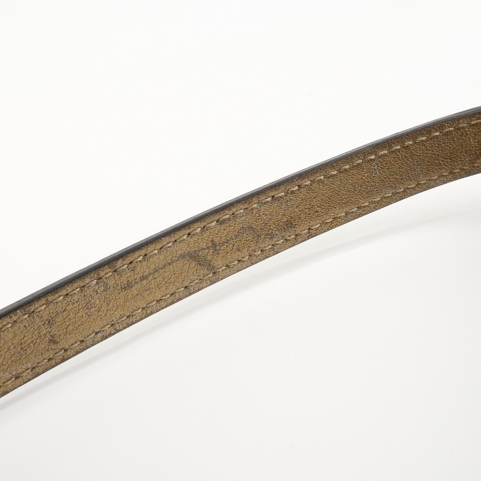 GUCCI Abbey Guccissima GG Satin Leather Hand Bag Gold 145750 Used