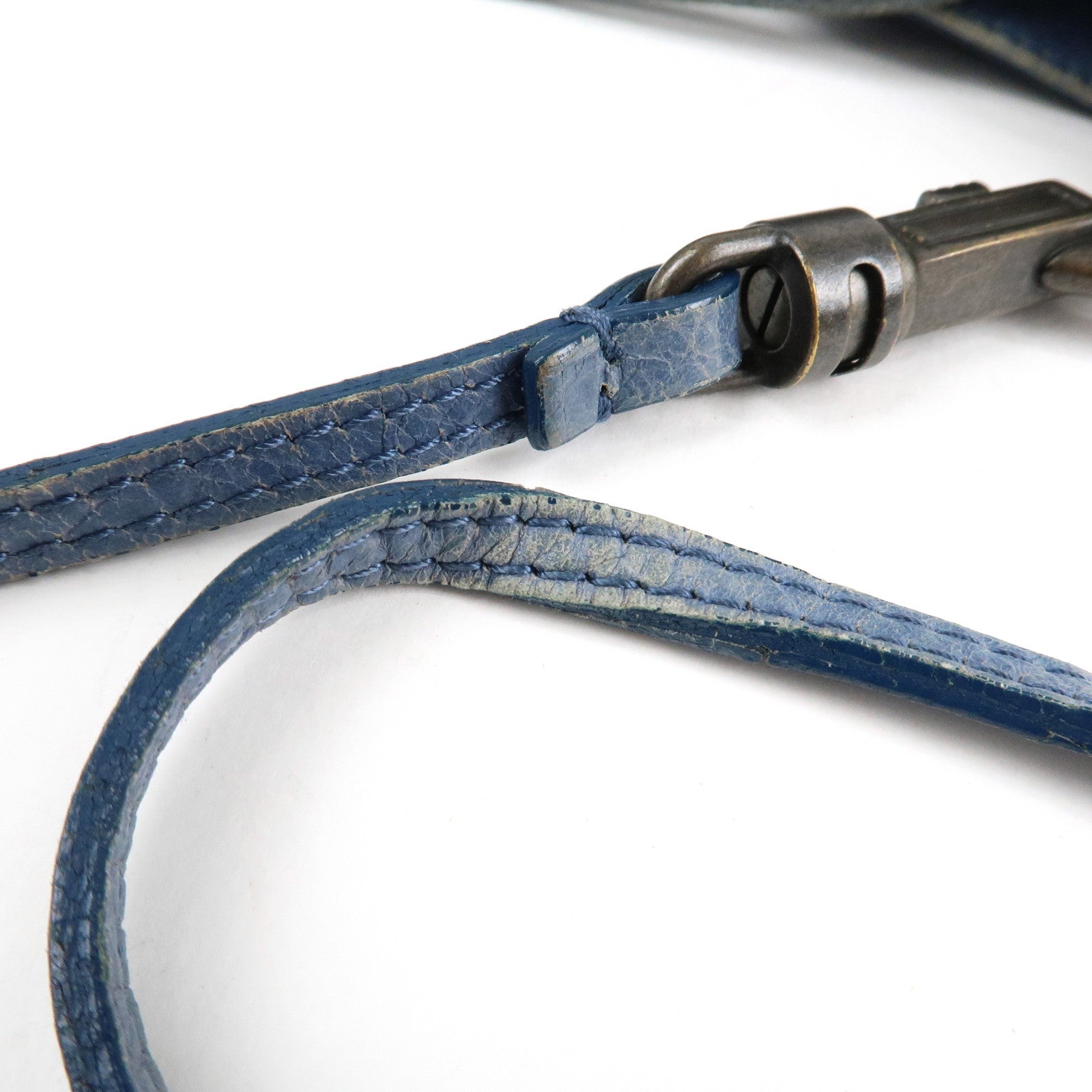BALENCIAGA The Hip Leather Shoulder Bag Hand Bag Blue 242803 Used