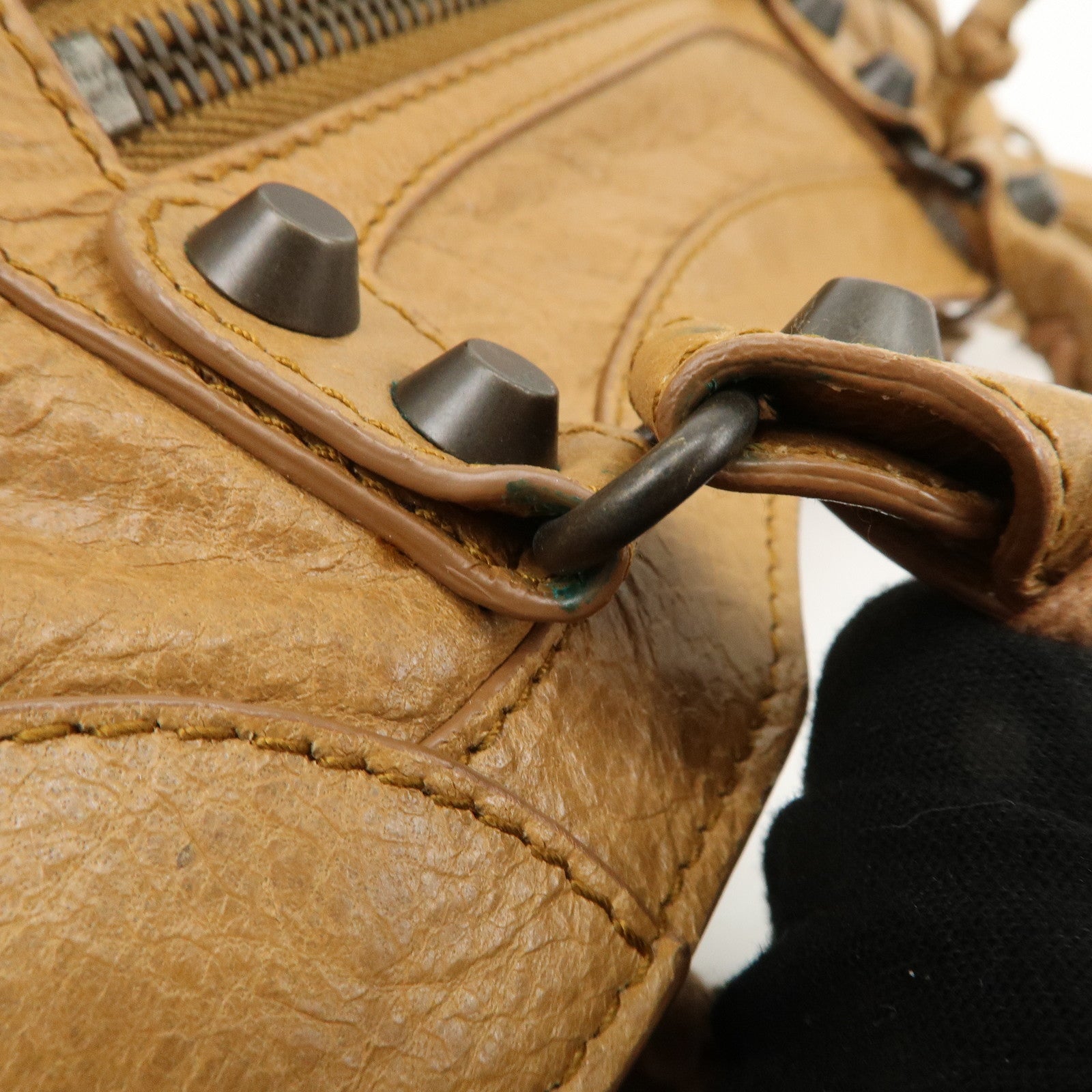 BALENCIAGA Mini City Leather Classic 2Way Bag Brown 300295 Used