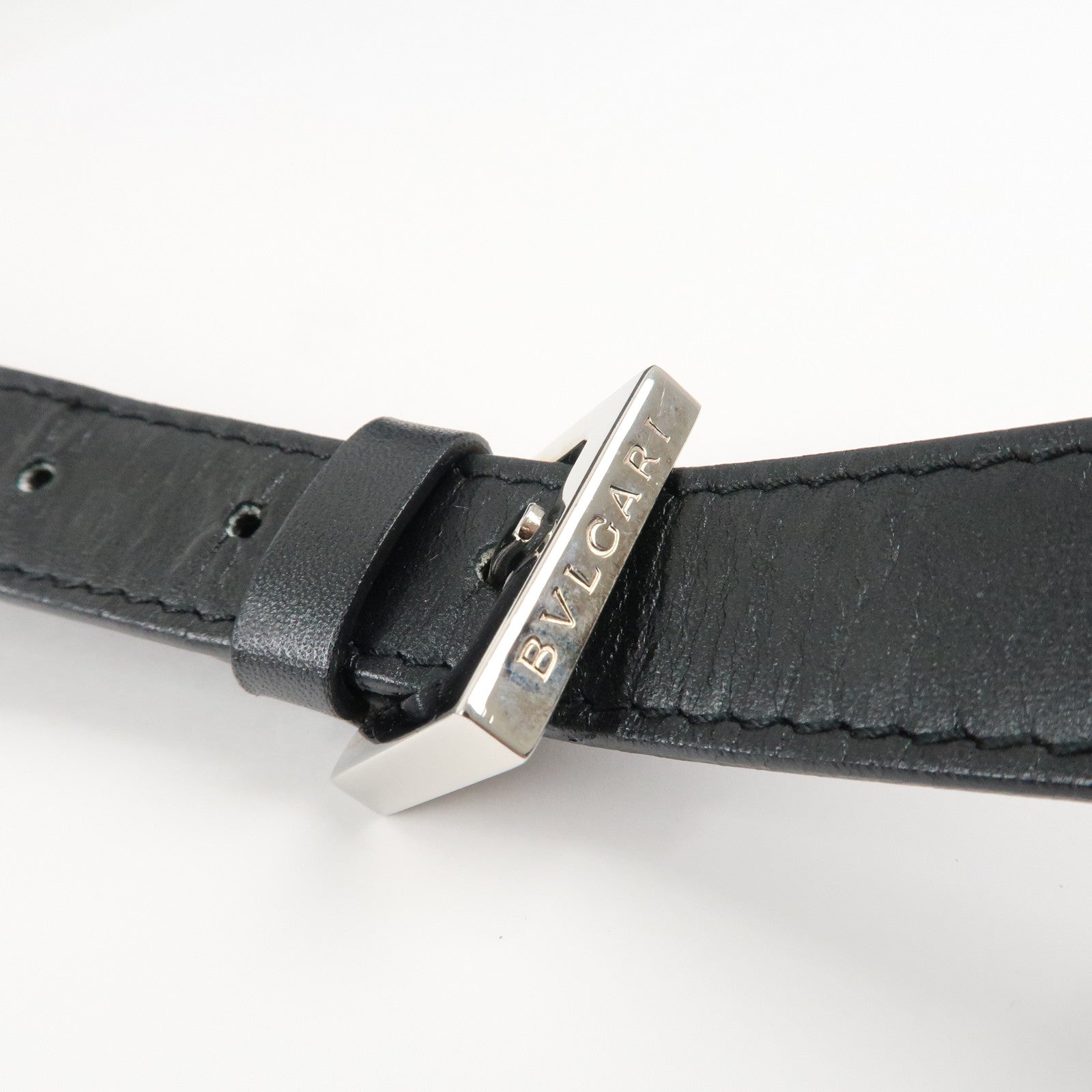 BVLGARI Logo Mania Canvas Leather B-Zero 1 Shoulder Bag Black Used