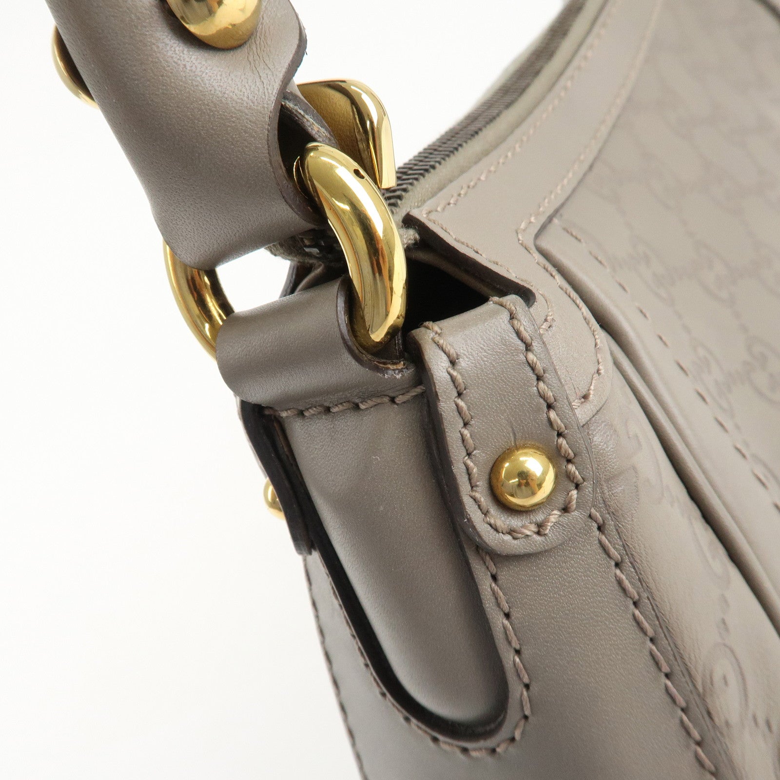 GUCCI Guccissima Scarlet Guccissima Leather Shoulder Bag 282298 Used