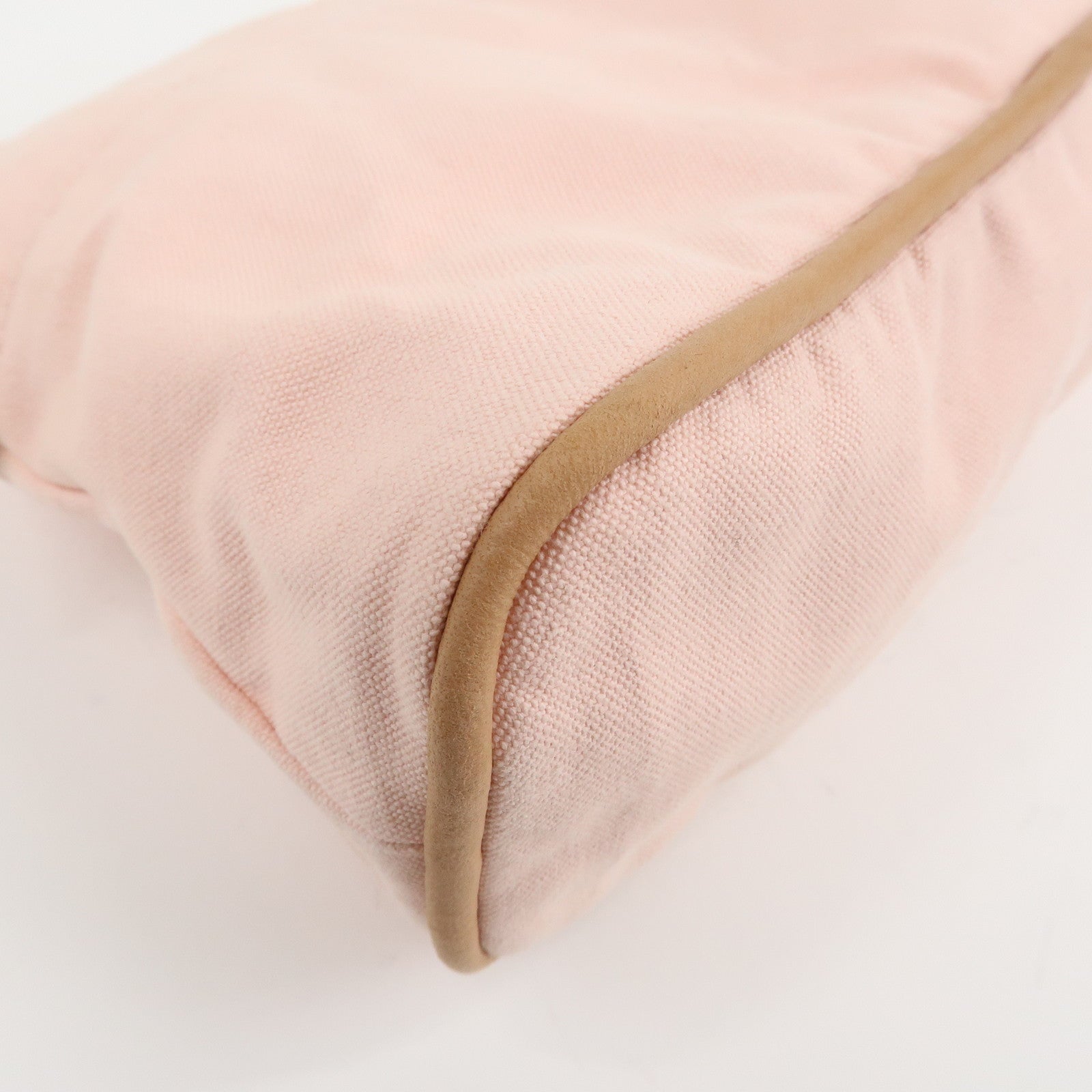 HERMES Canvas Leather Bolide PM Pouch Cosmetic Pouch Pink Used