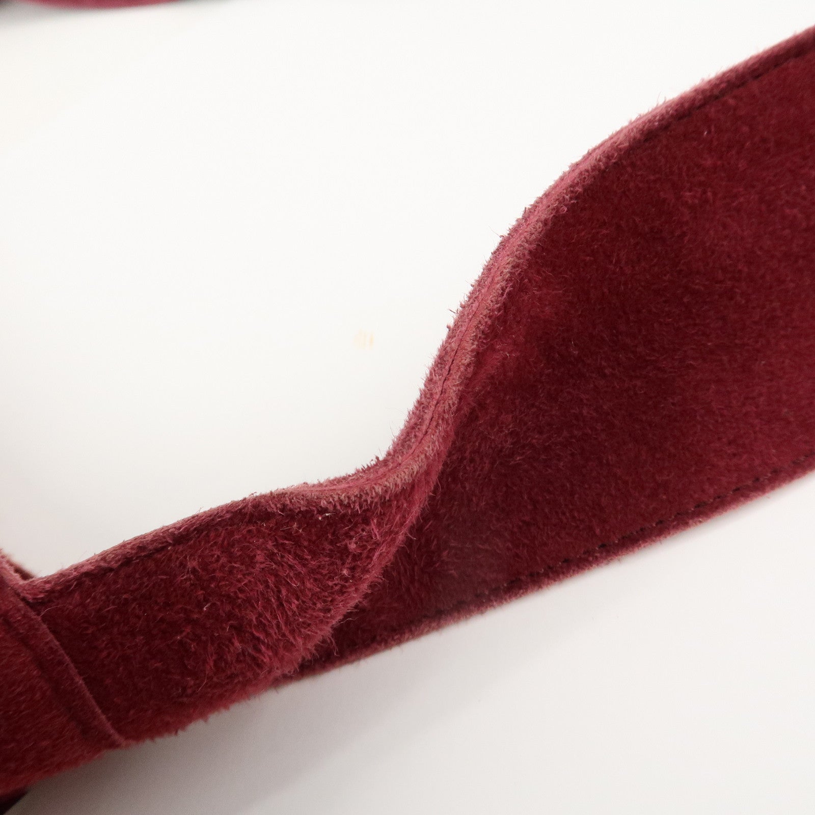 CHANEL Suede Patchwork Shoulder Bag Beige Brown Wine Red Used