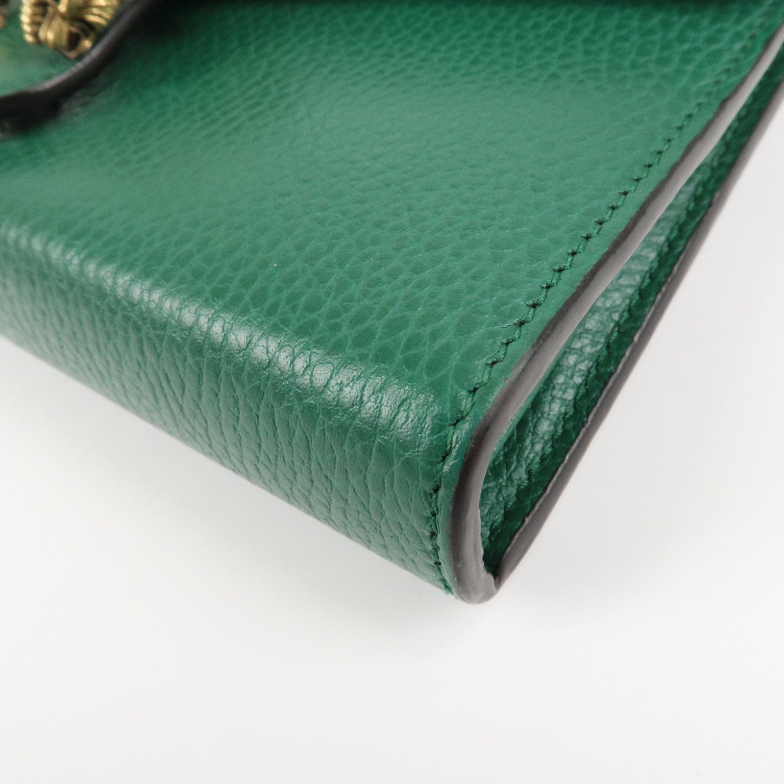 GUCCI Dionysus Leather Chain Shoulder Bag Green 401231 Used