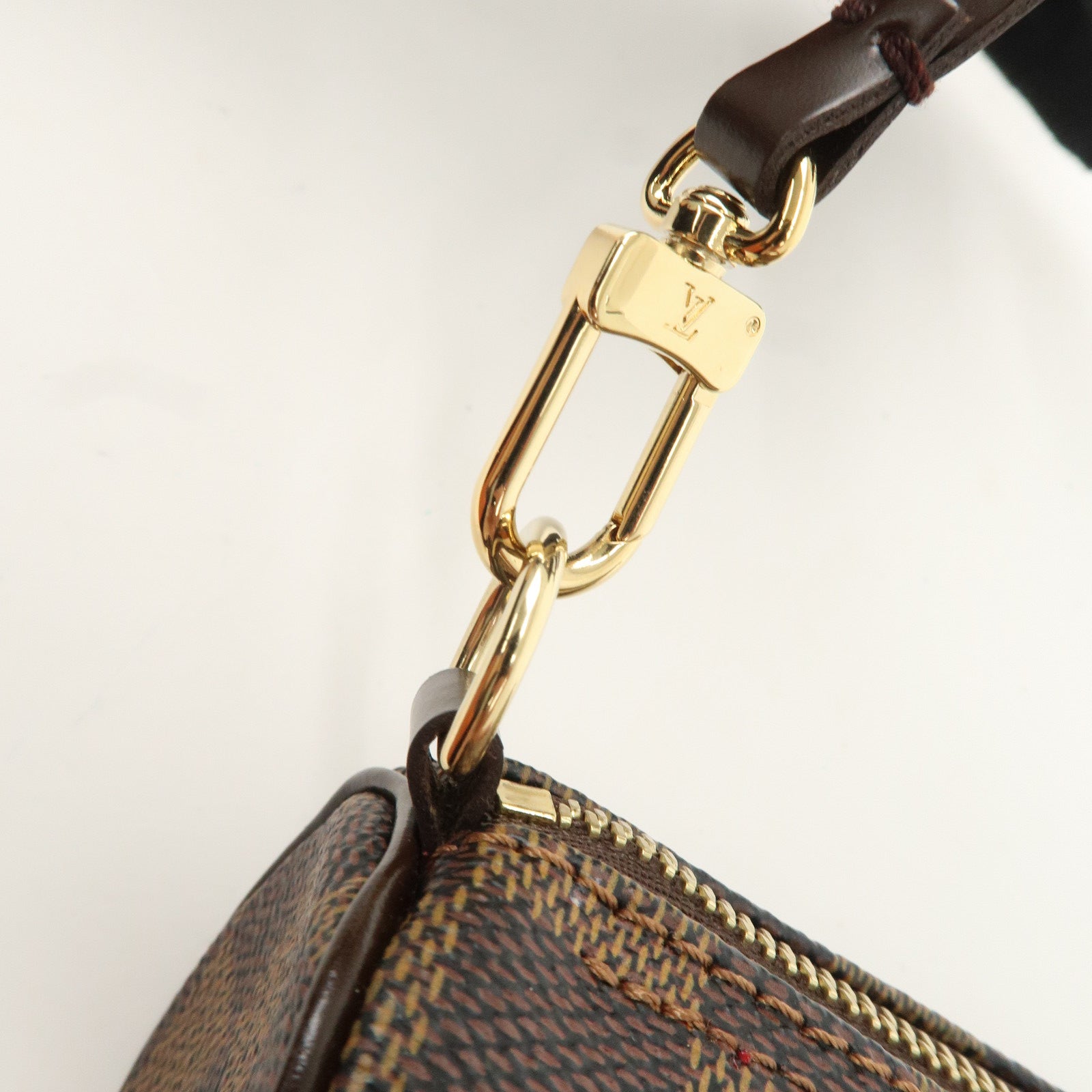 Louis Vuitton Damier Ebene Pouch for Papillon Bag Brown Used
