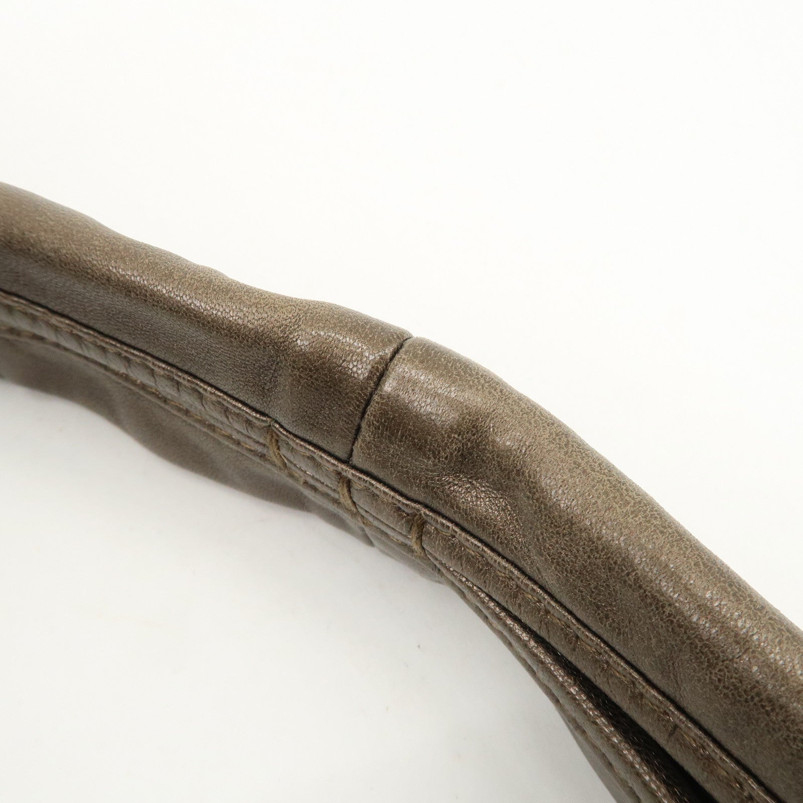 LOEWE Anagram Leather Viento Shoulder Bag Hand Bag Bronze Used