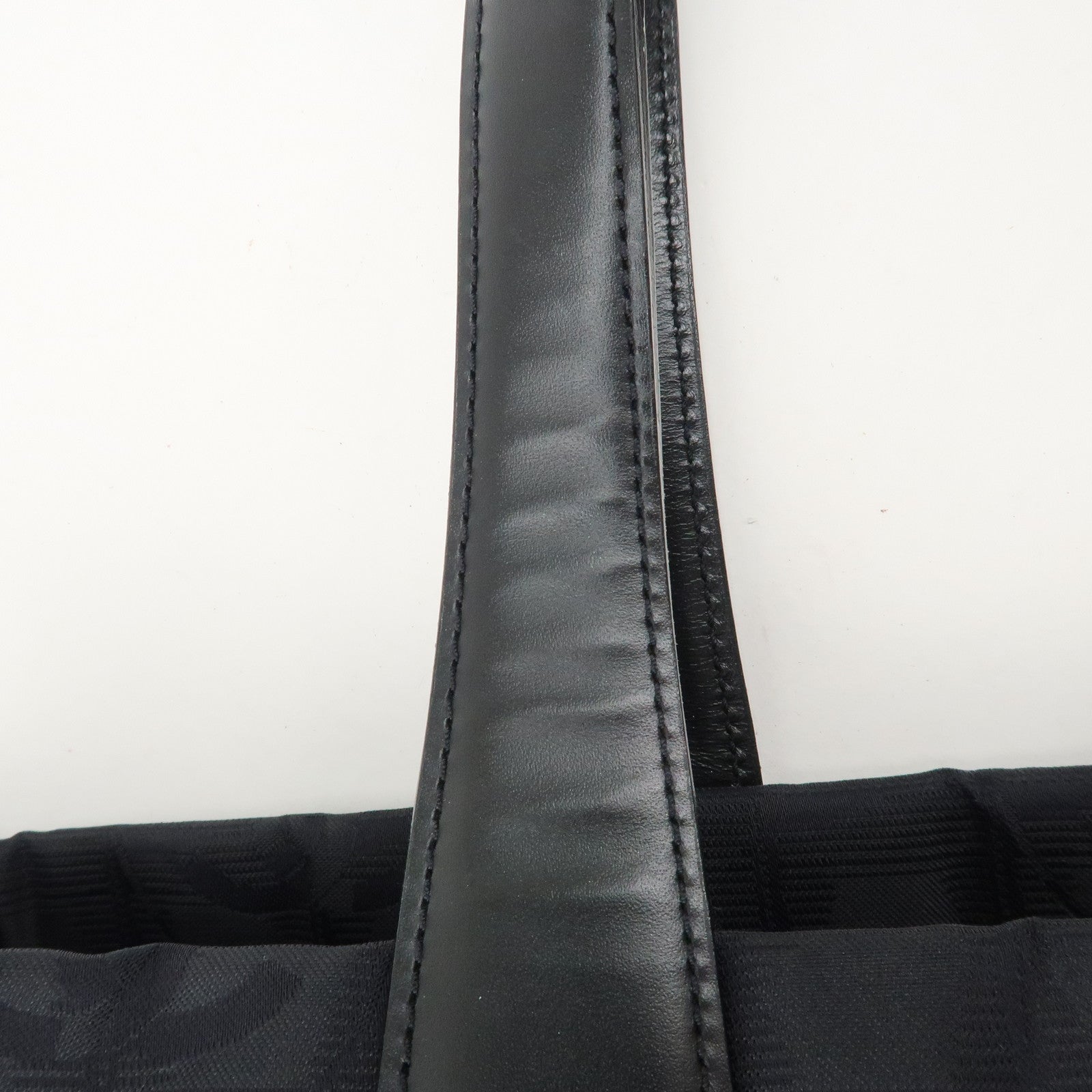 CHANEL New Travel Line Nylon Jacquard Leather Tote Bag A15991 Used