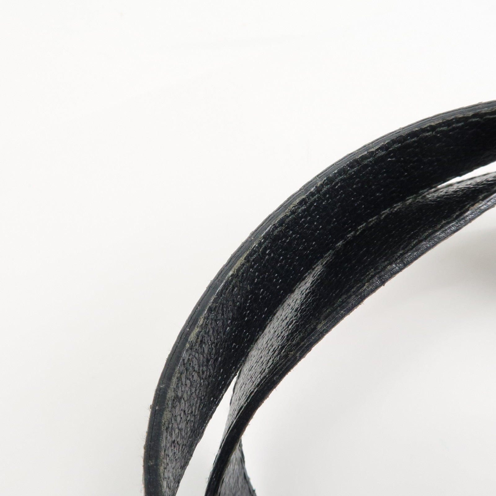 BVLGARI Logo Mania Canvas Leather Hand Bag Tote Bag Black Used