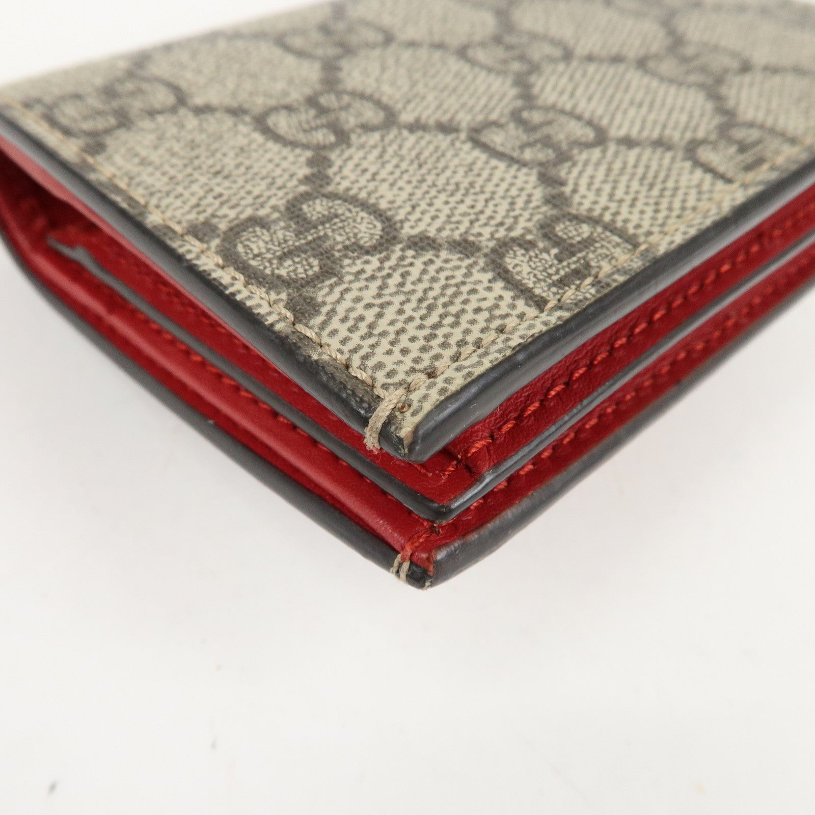 GUCCI Interlocking GG Supreme Plastic Card Case Coin Case Cherry Used