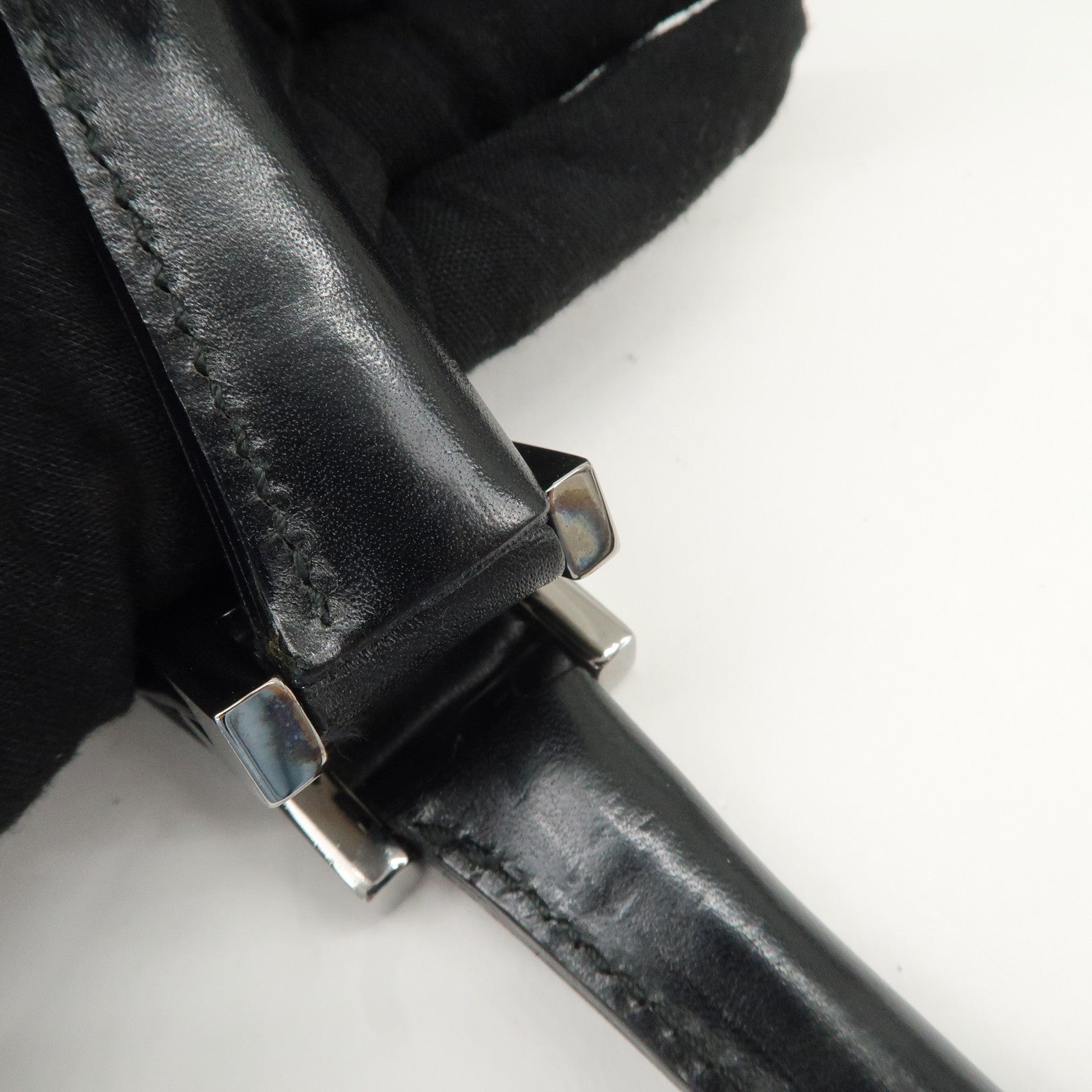 GUCCI Jackie Leather Shoulder Bag Hand Bag Black 002-1067 Used
