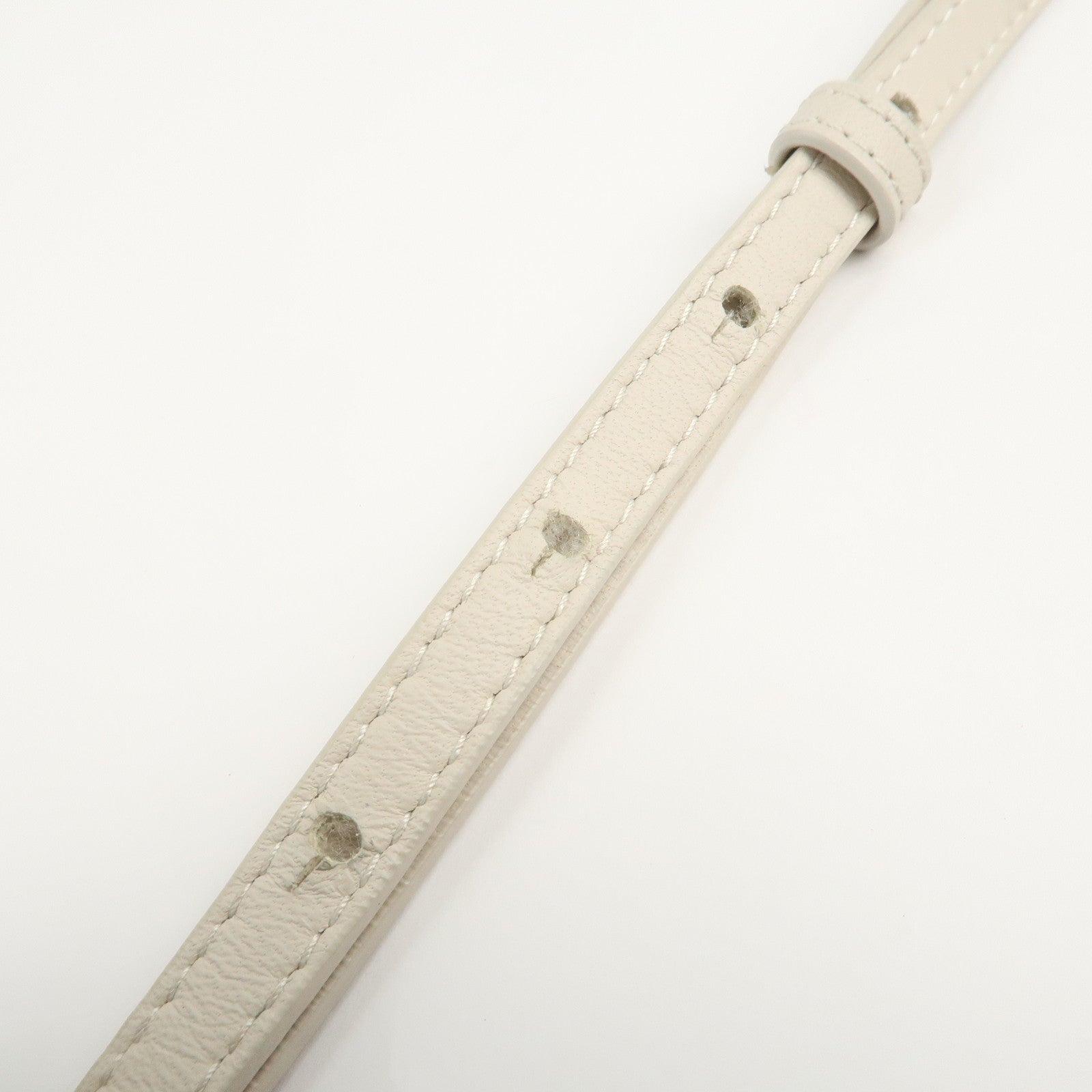 BOTTEGA VENETA Intrecciato Leather Shoulder Bag Ivory Used