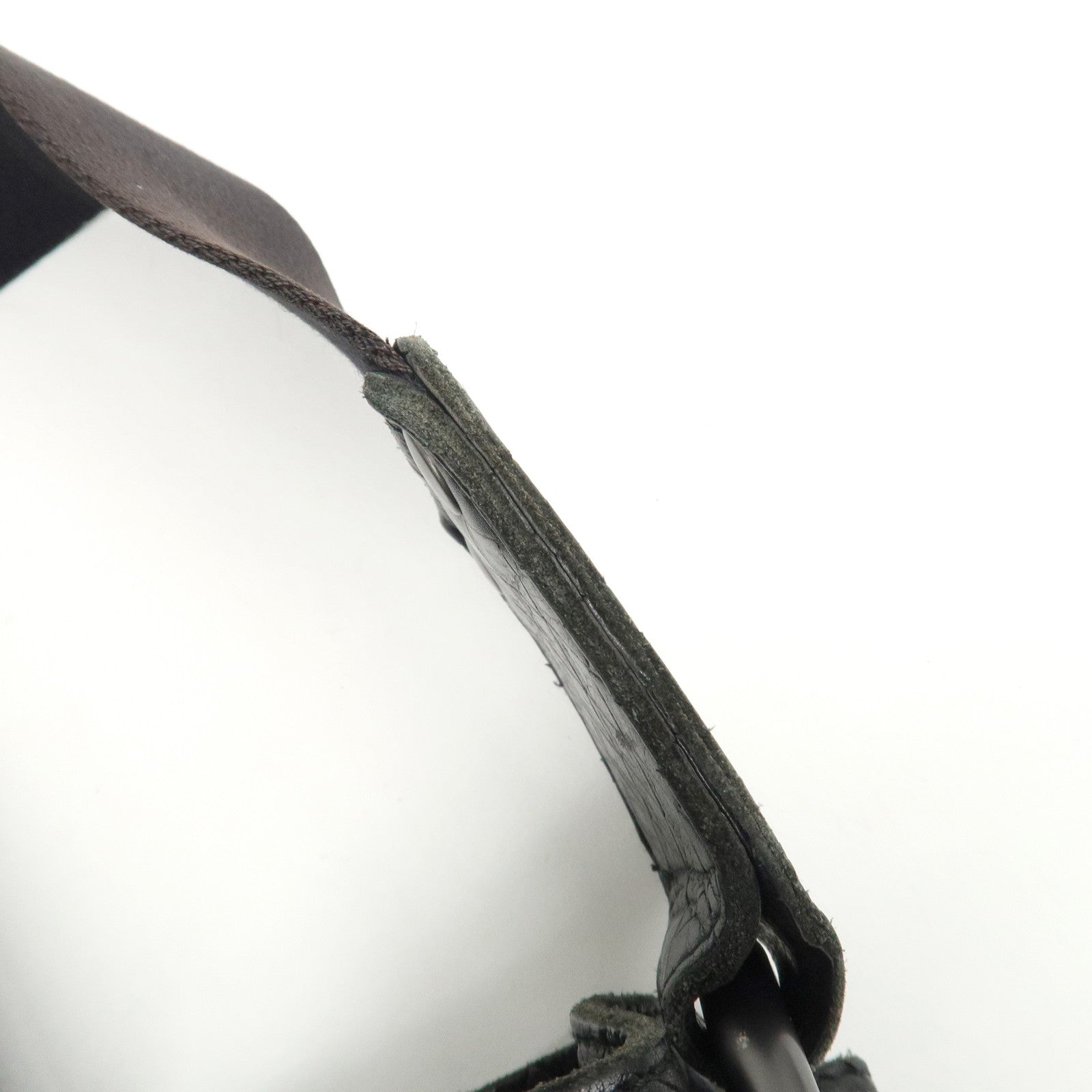 BOTTEGA VENETA Intrecciato Mirage Leather Shoulder Bag Black Used