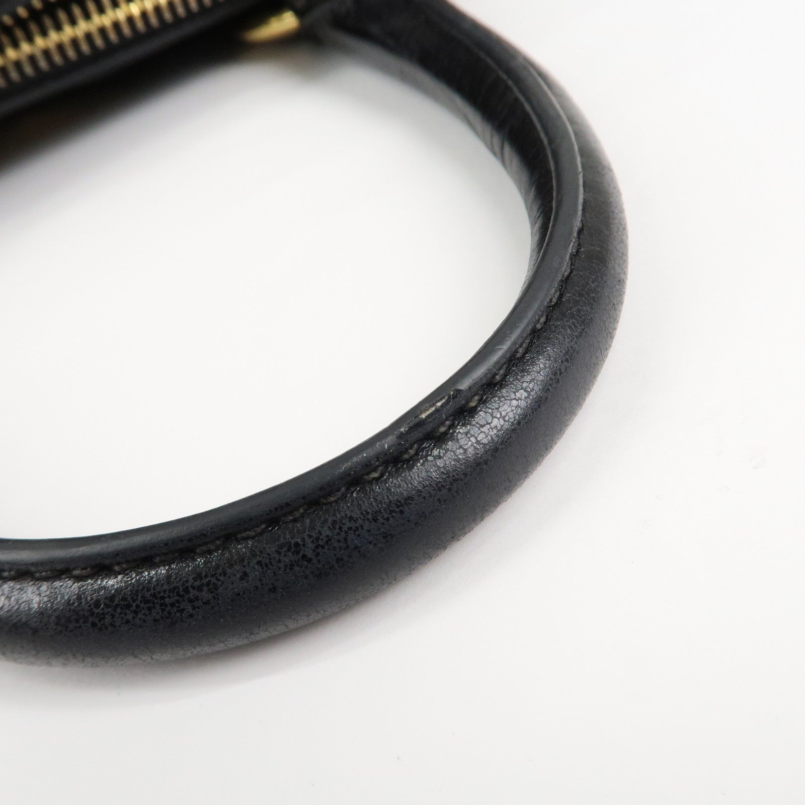 PRADA Leather 2Way Hand Bag Shoulder Bag Black BN2324 Used