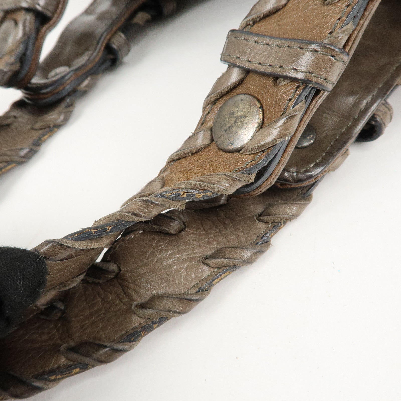 Chloe Leather Silverado Boston Bag Shoulder Bag Brown Used