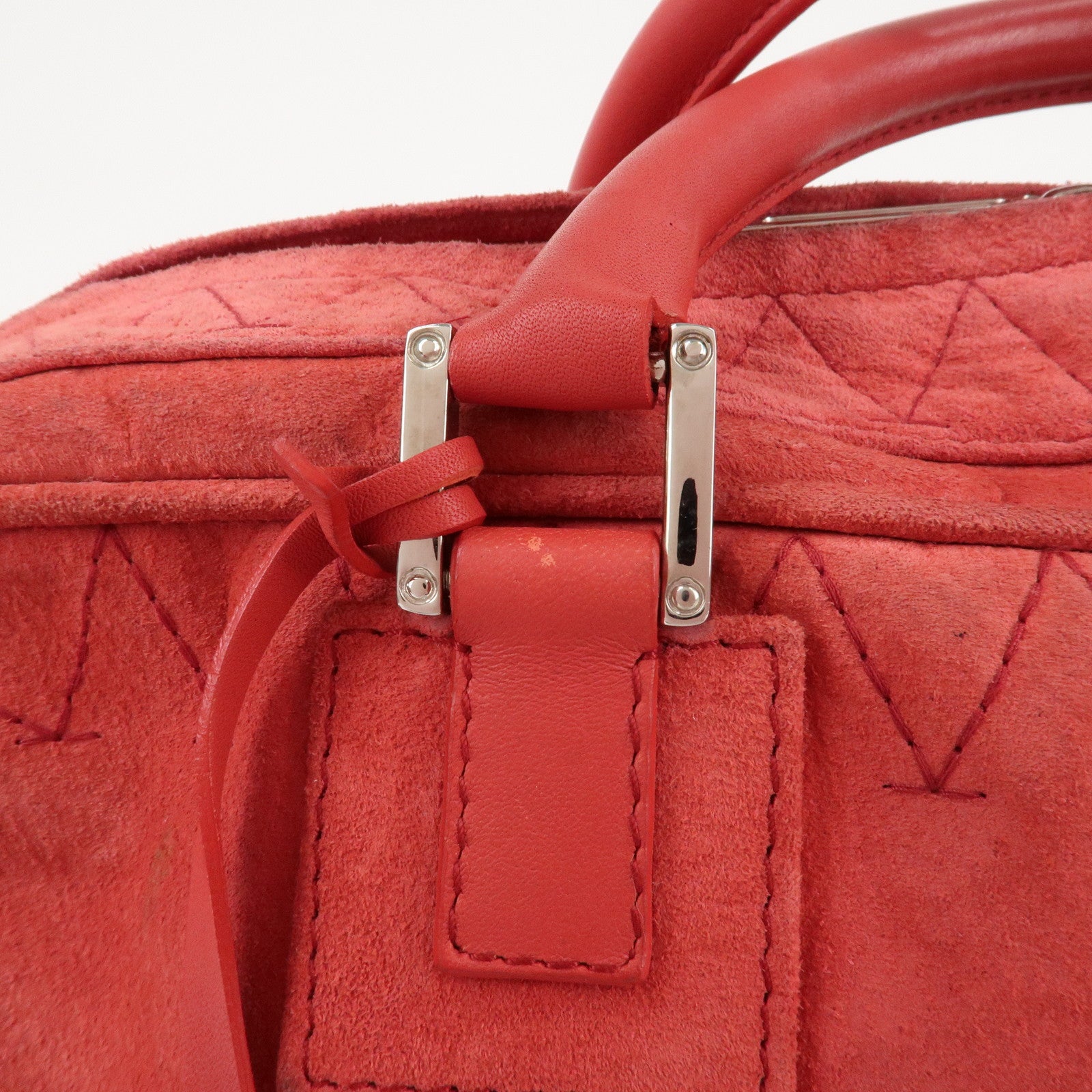 LOEWE Anagram Leather Amazona 36 Hand Bag Rose Used