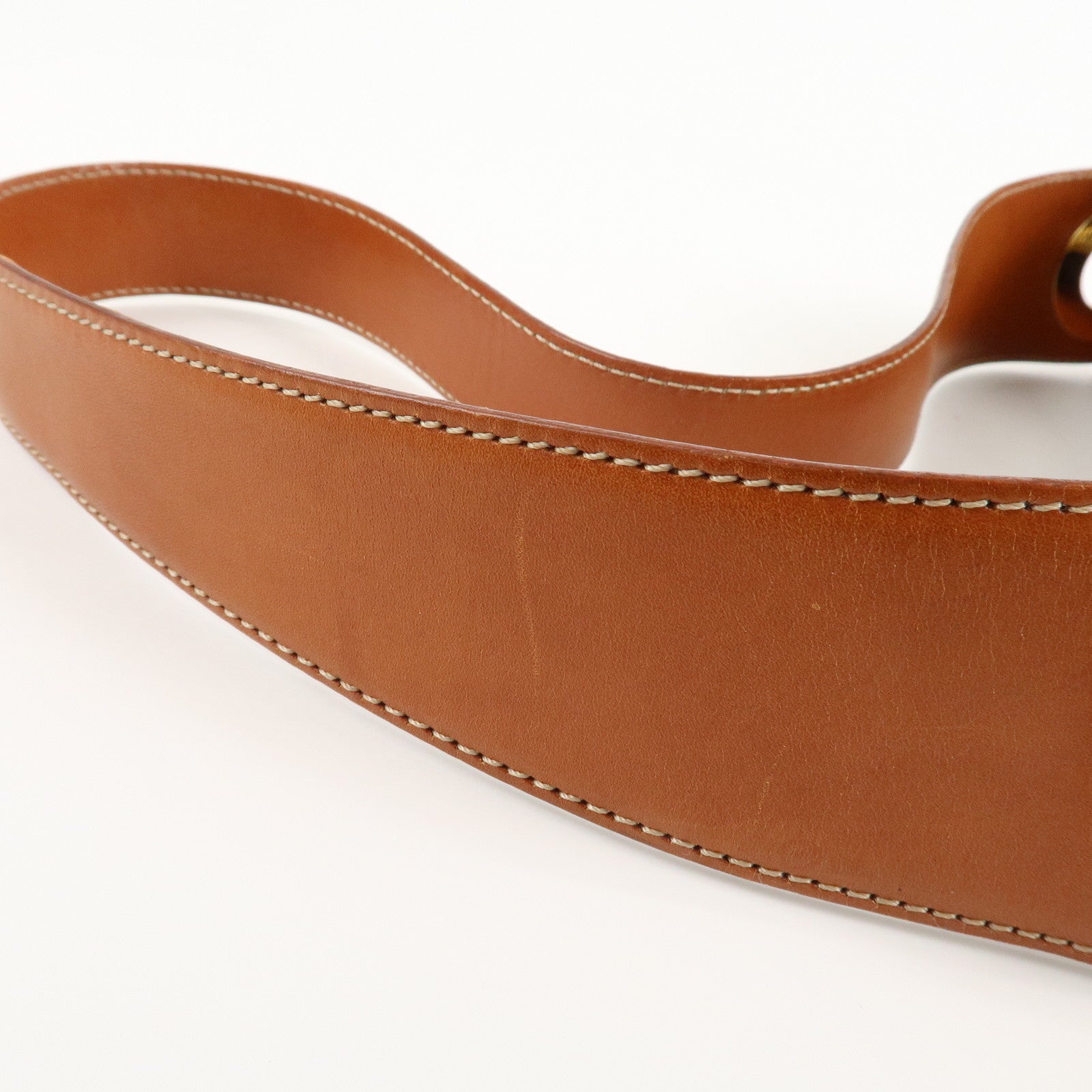 CELINE Macadam PVC Leather Shoulder Bag Hand Bag Brown Used