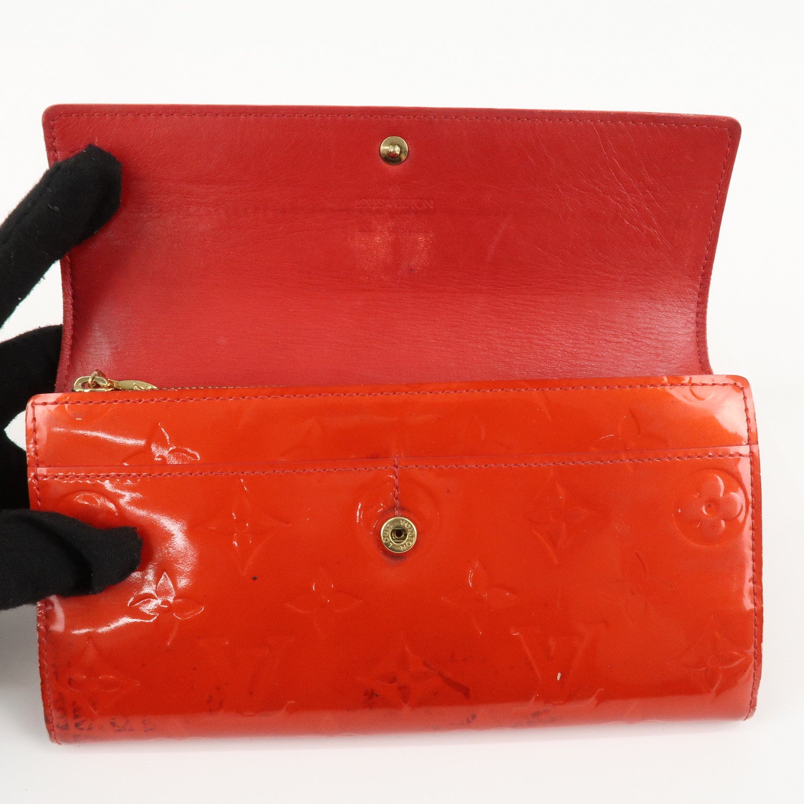 Louis Vuitton Monogram Vernis Set of 2 Wallet M91173 M91016 Used