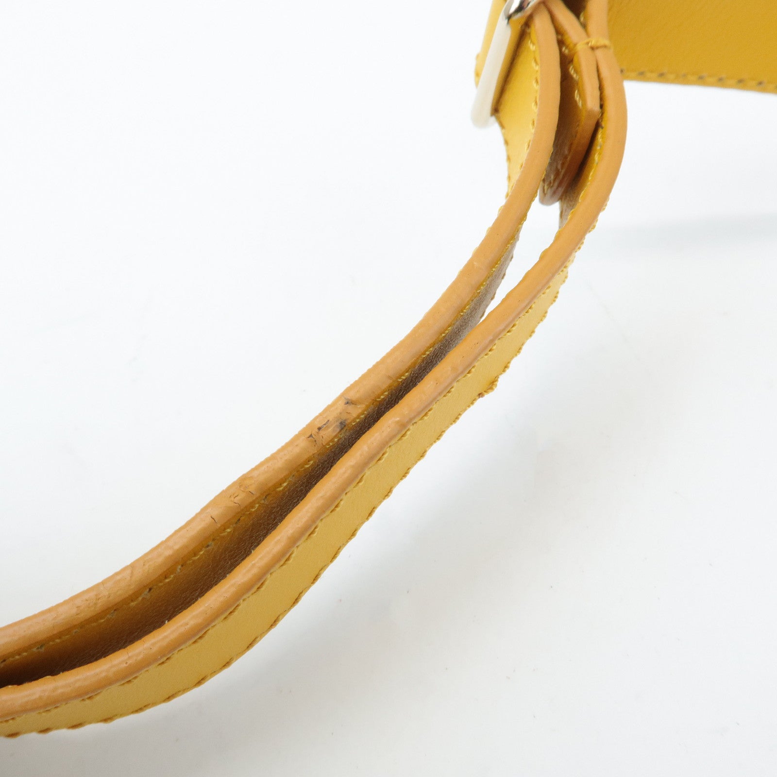 FENDI Zucchino Canvas Leather Shoulder Bag BrownYellow 8BT175 Used